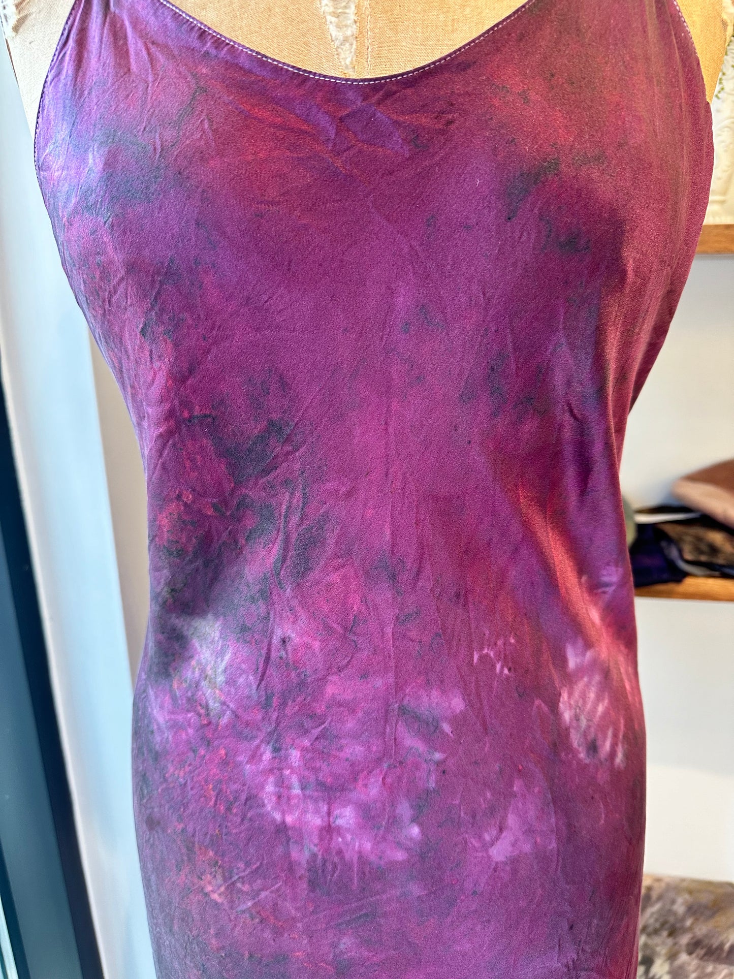 Silk slip dress maxi - hollyhock