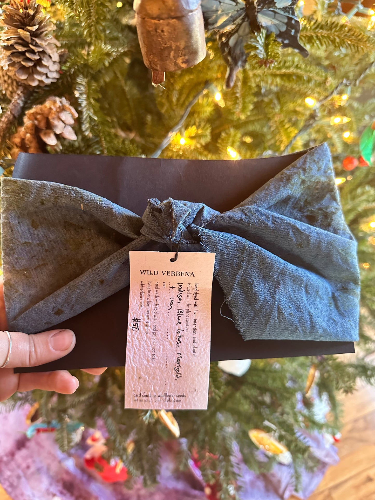 Raw silk bandana/ altar cloth - inner eye