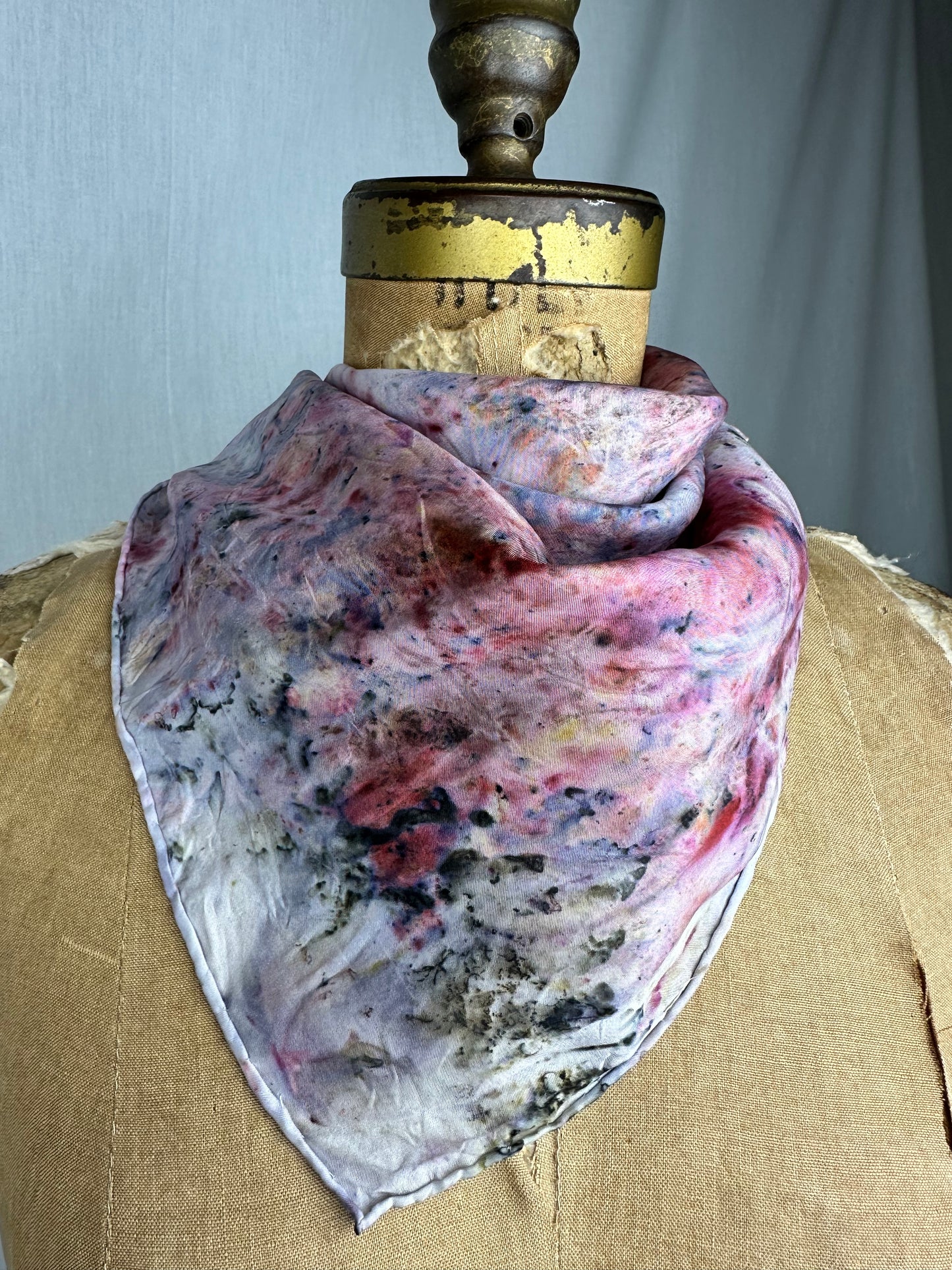 Silk bandana / altar cloth - flower vibration