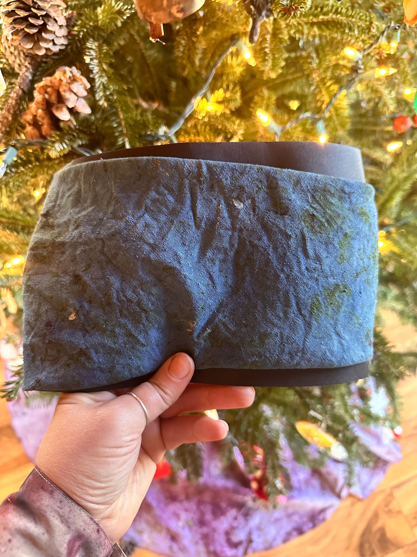 Raw silk bandana/ altar cloth - inner eye