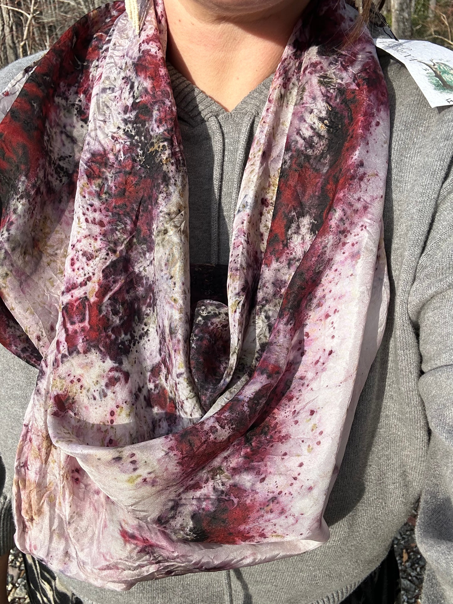 Silk large bandana/ altar cloth - Fire Creation