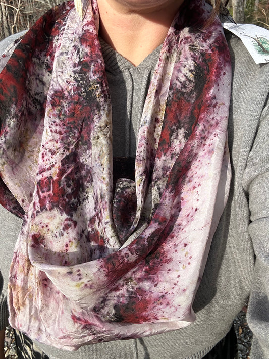 Silk large bandana/ altar cloth - Fire Creation