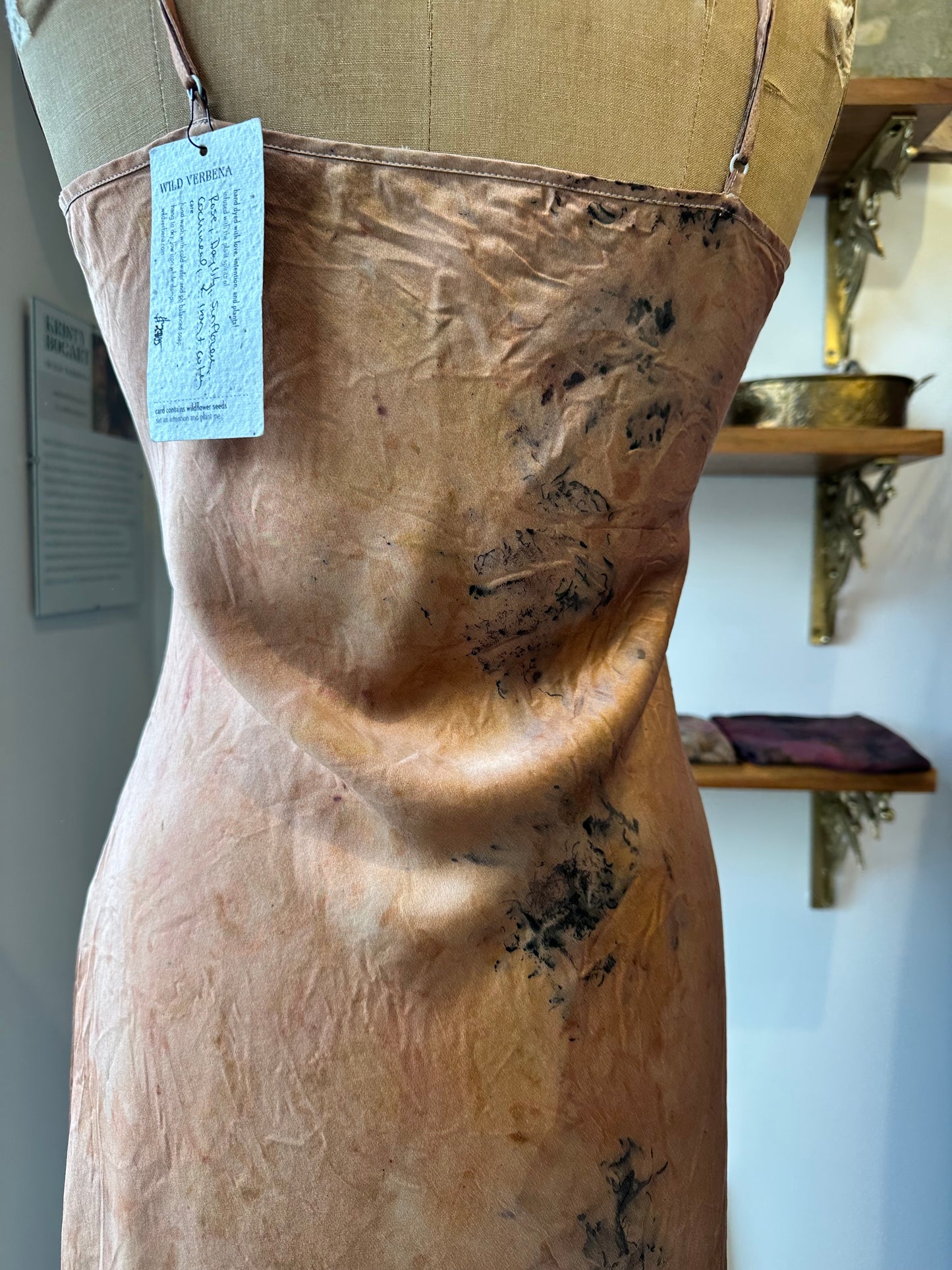 Silk slip dress - moonstone