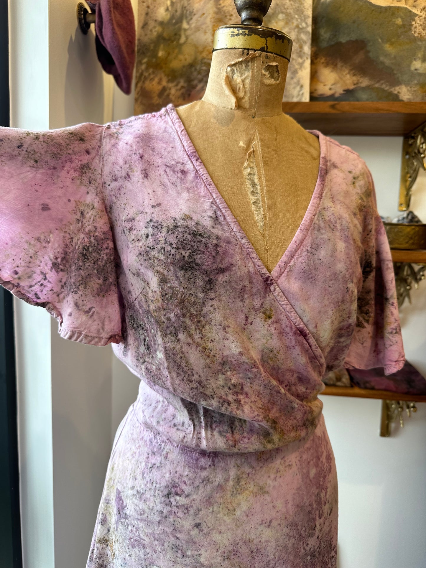 Wrap dress - soft heart space