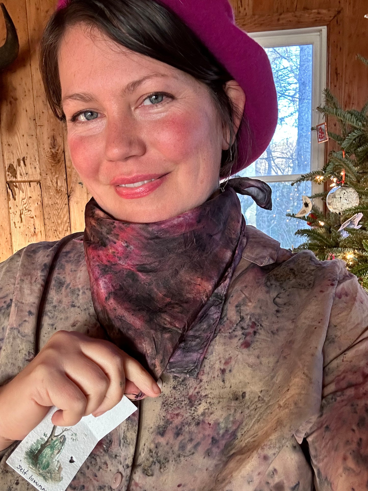 Silk bandana / altar cloth- self luminous