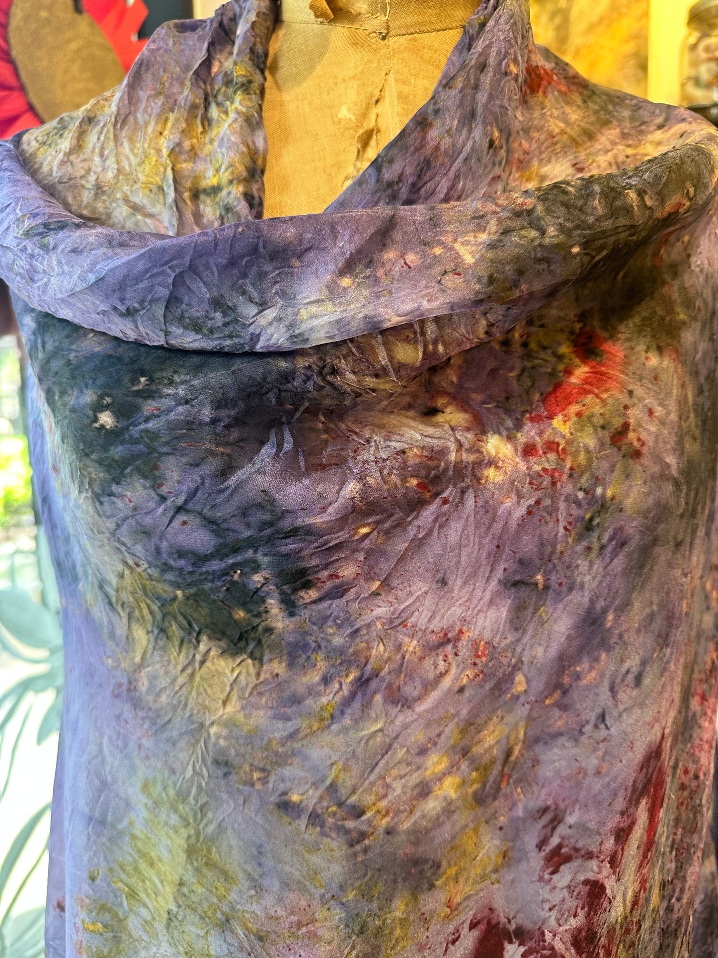 XL silk shawl - cosmic crystal