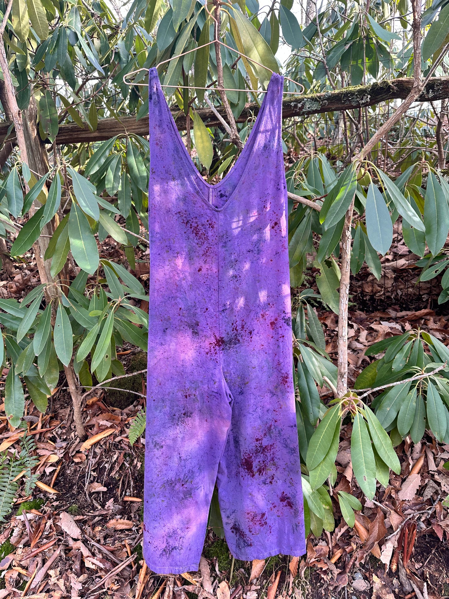 Raw silk Jumpsuit - blue lotus