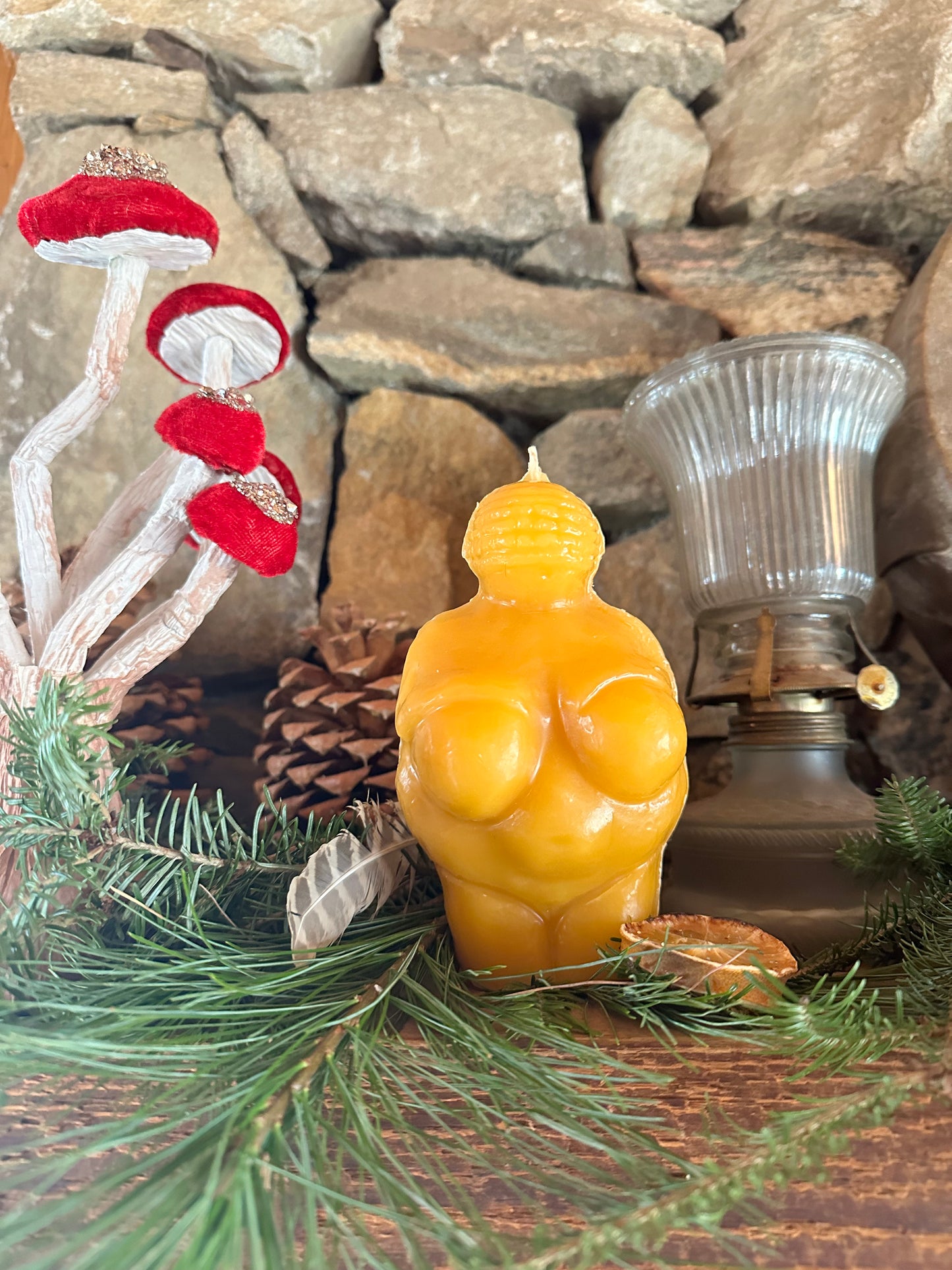 Fertility goddess altar candle