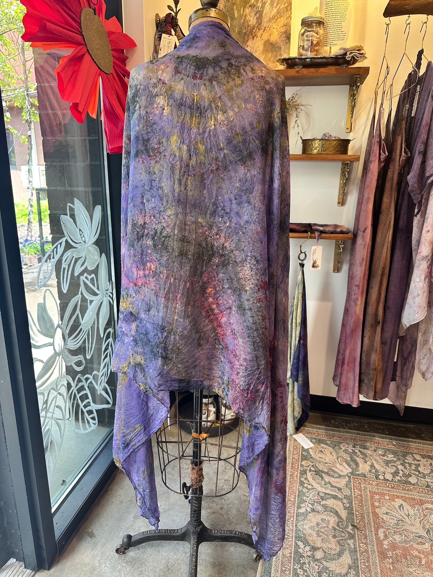 XL silk shawl - cosmic crystal