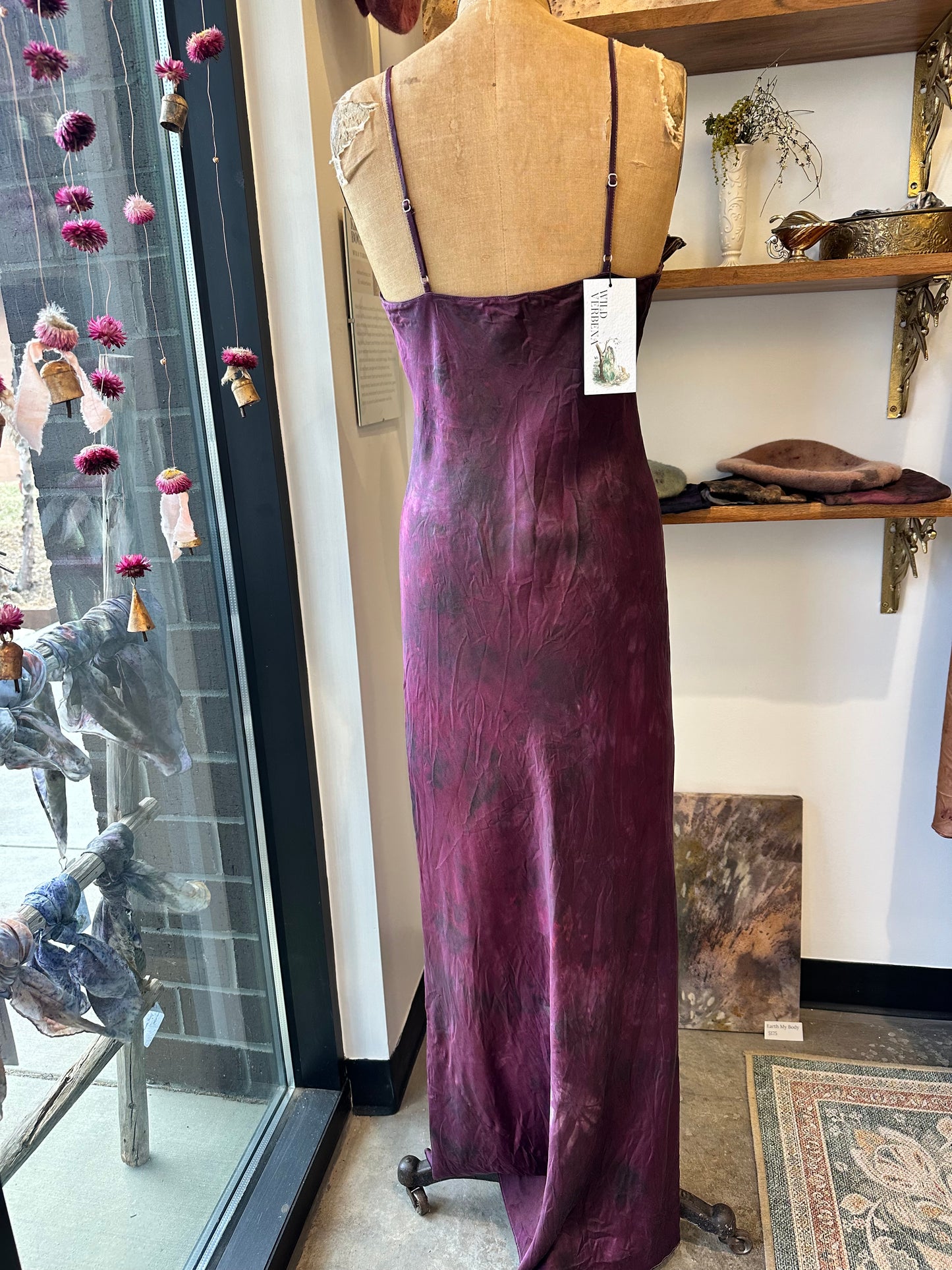 Silk slip dress maxi - hollyhock