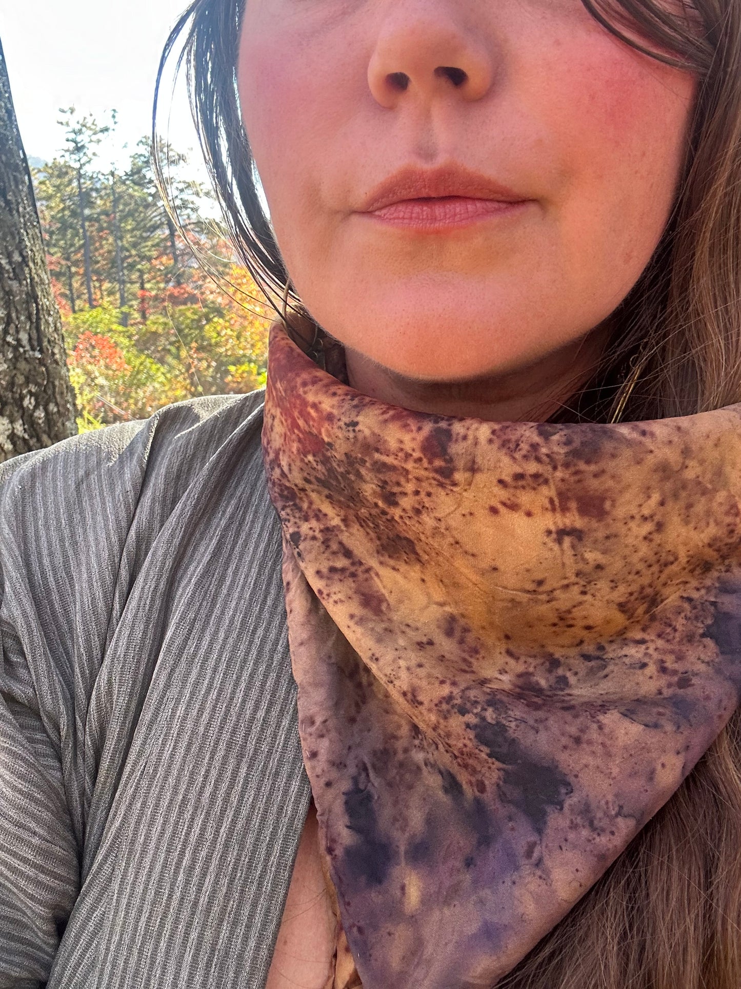 Silk bandana / altar cloth - wise tree