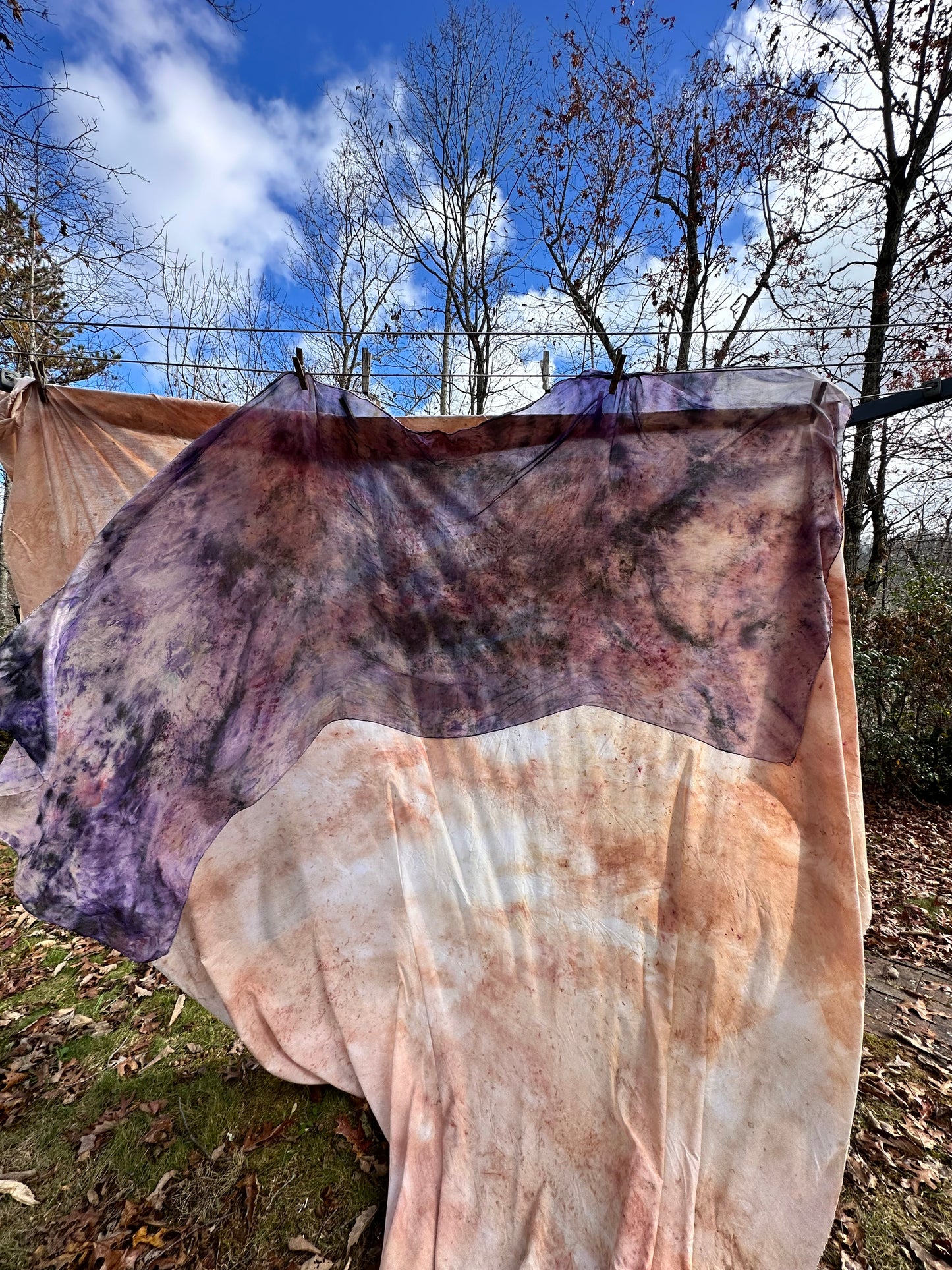 Silk shawl - purple rain