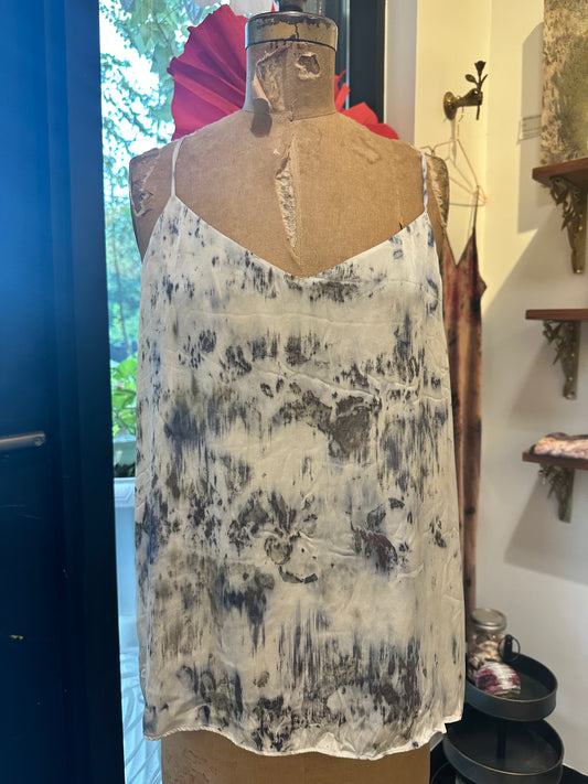 Silk tank - open like a rose