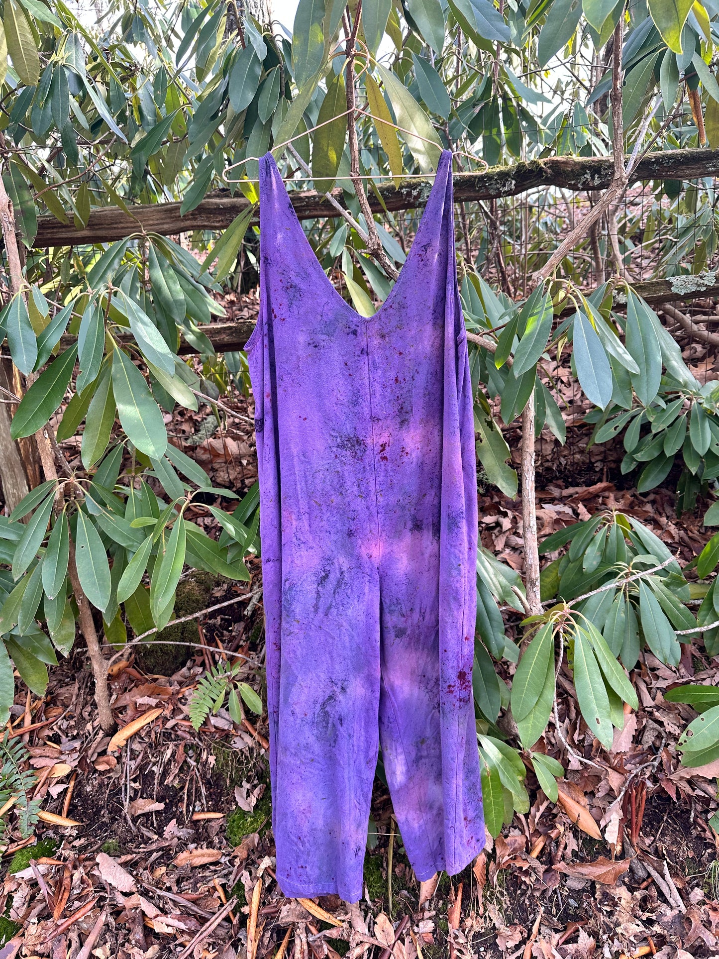 Raw silk Jumpsuit - blue lotus