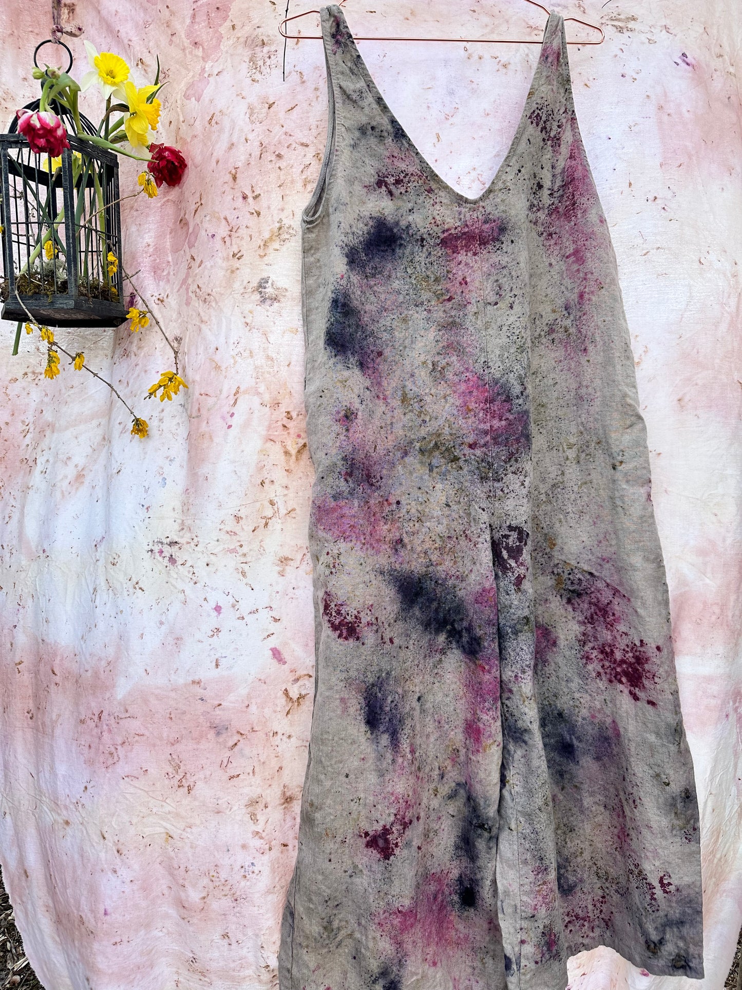 Linen jumpsuit- aster