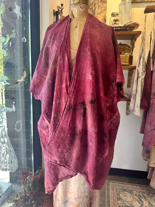 Organic cotton cocoon jacket- cracked open