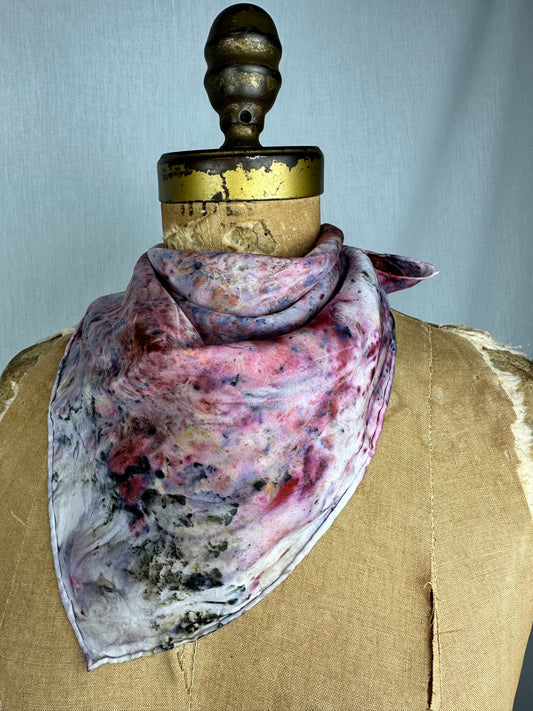 Silk bandana / altar cloth - flower vibration