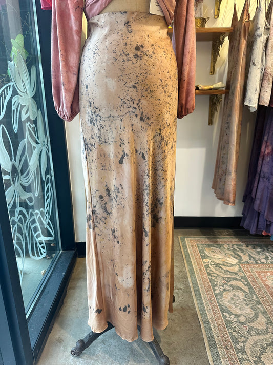 Silk full length skirt - infused with earth