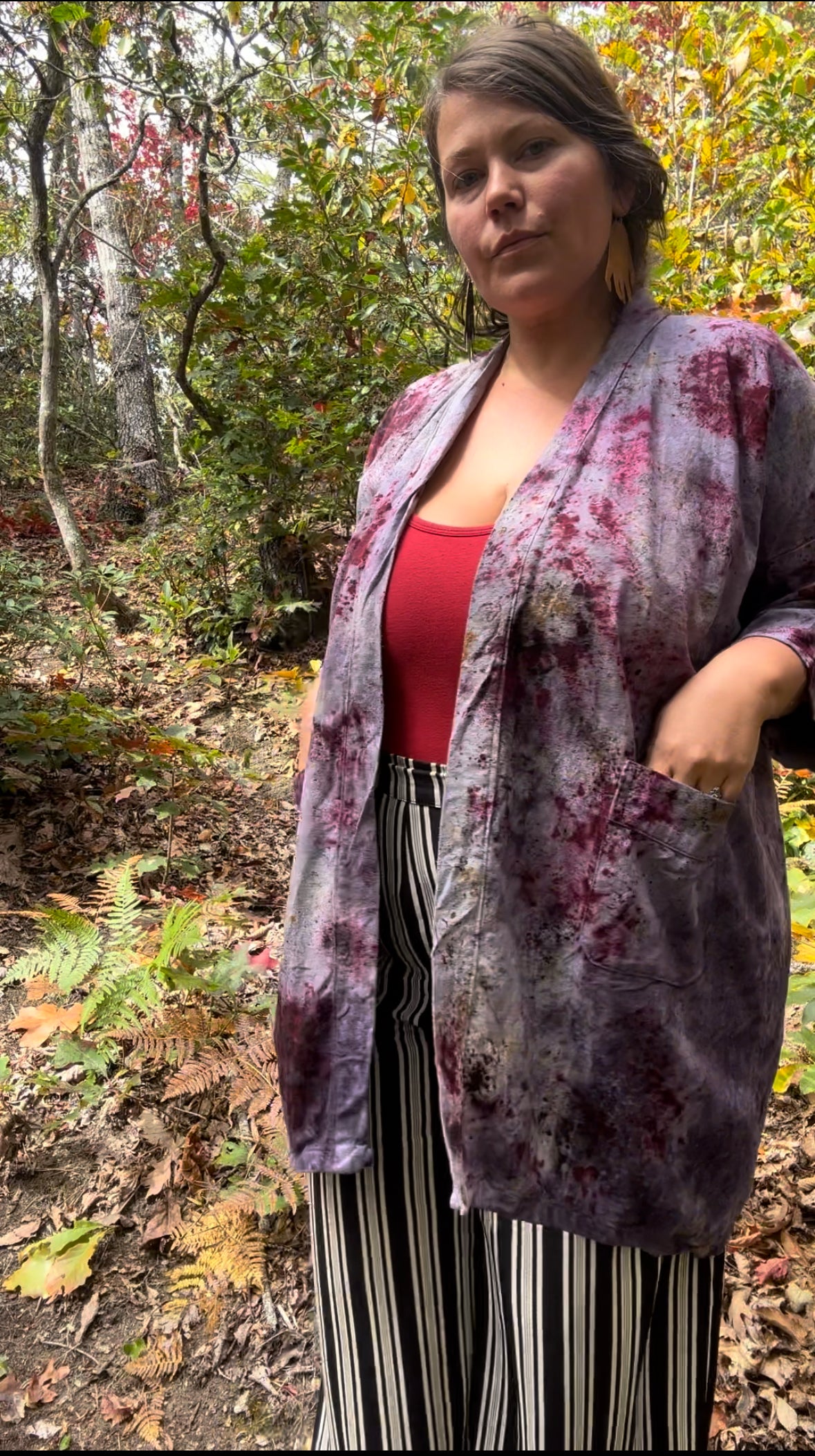 Raw silk jacket - otherworldly