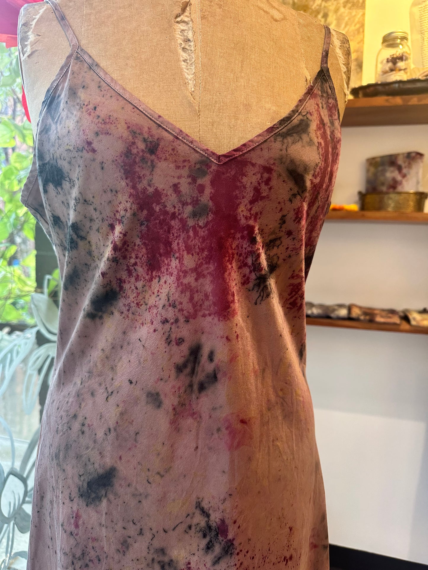 Silk slip dress - mystic channel