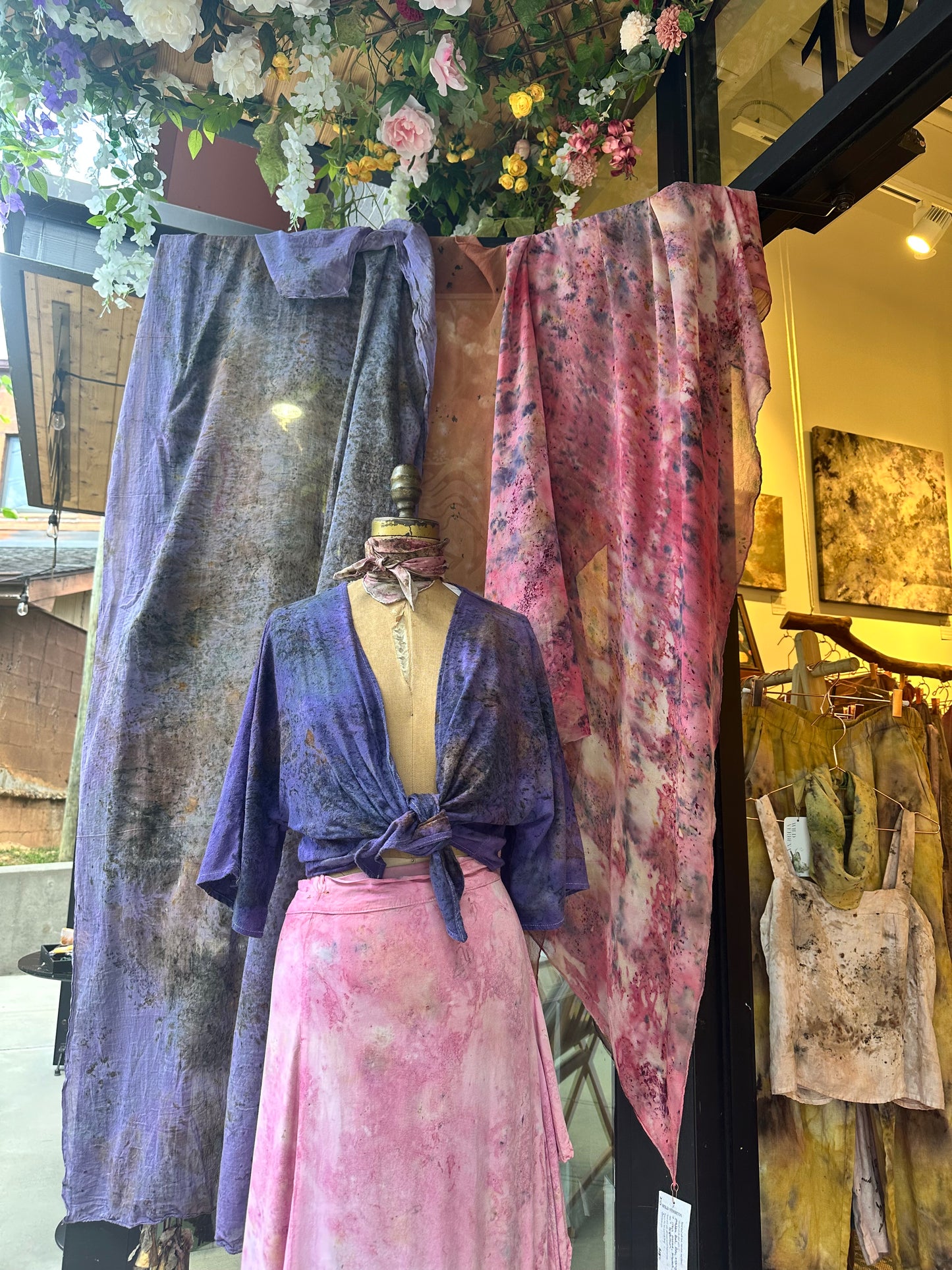 Raw silk wrap top - divine
