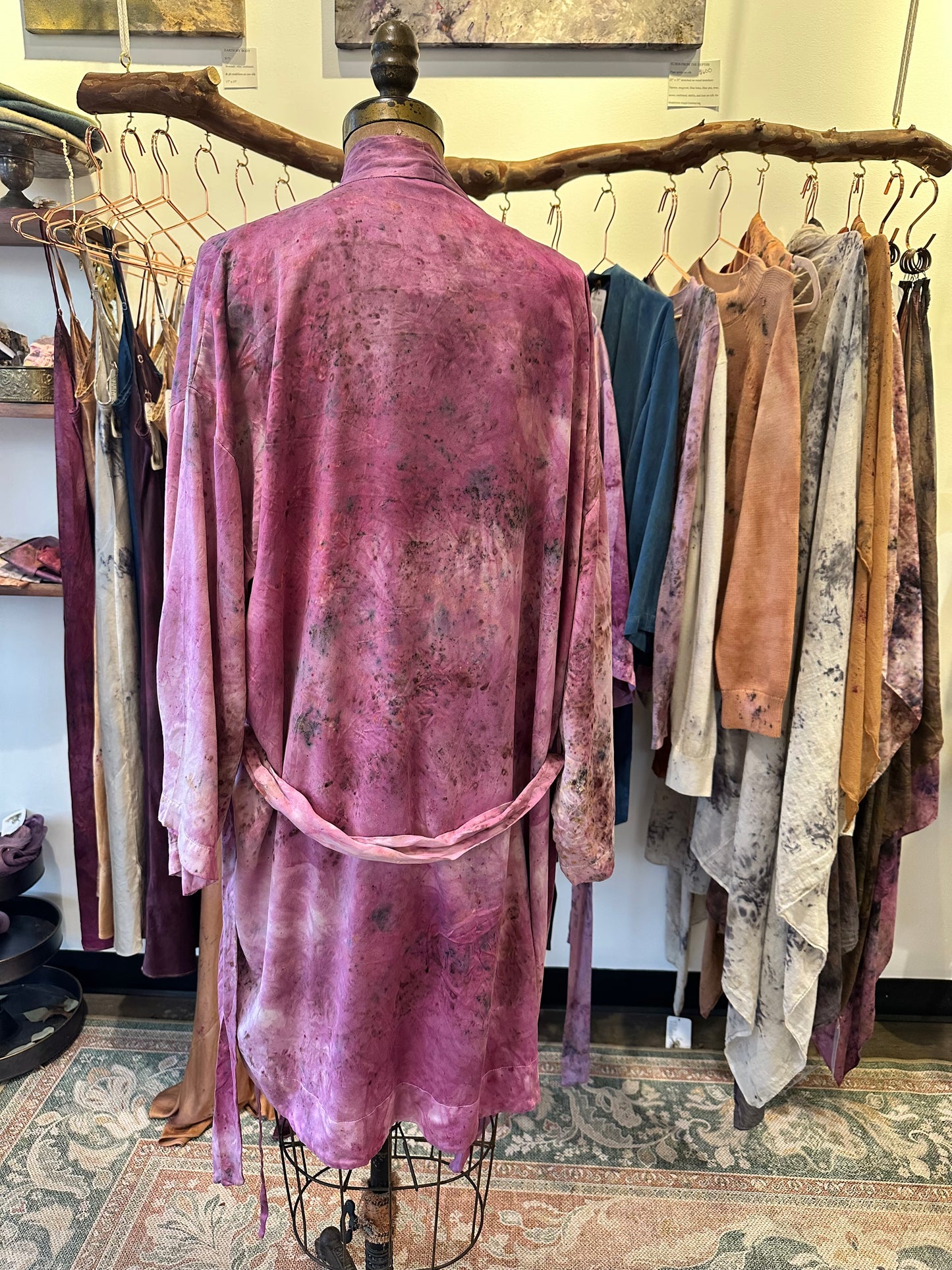 Silk robe - rose in bloom