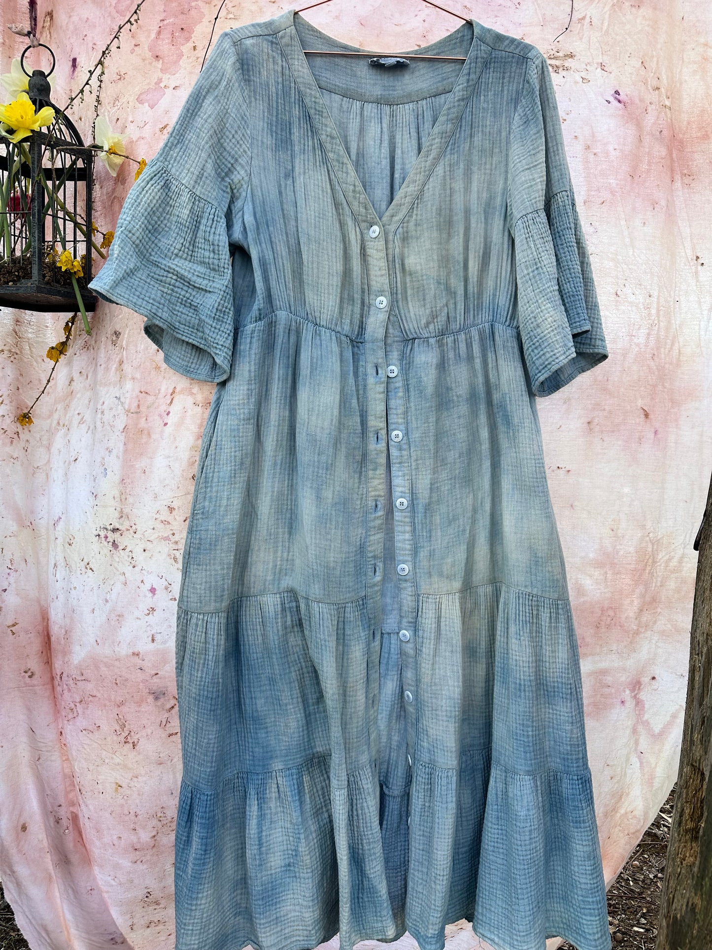 Cotton button up dress