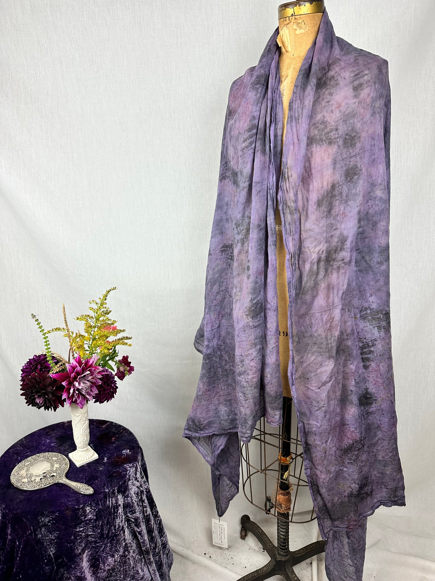 Organic cotton shawl XL - cosmic pulse