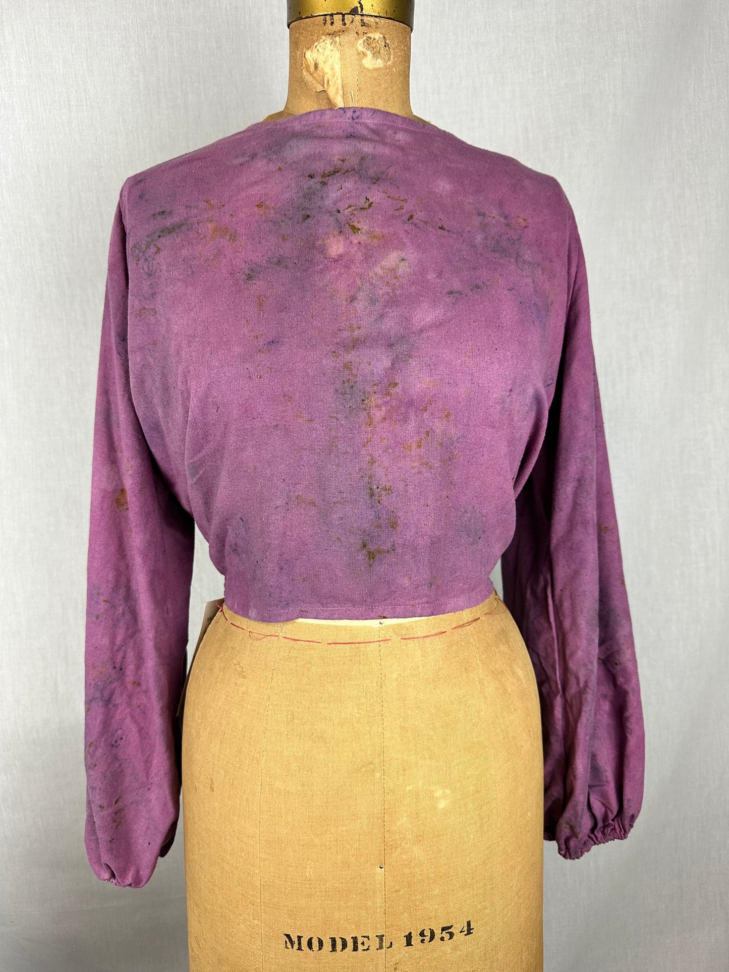 Raw silk wrap blouse- heart frequency