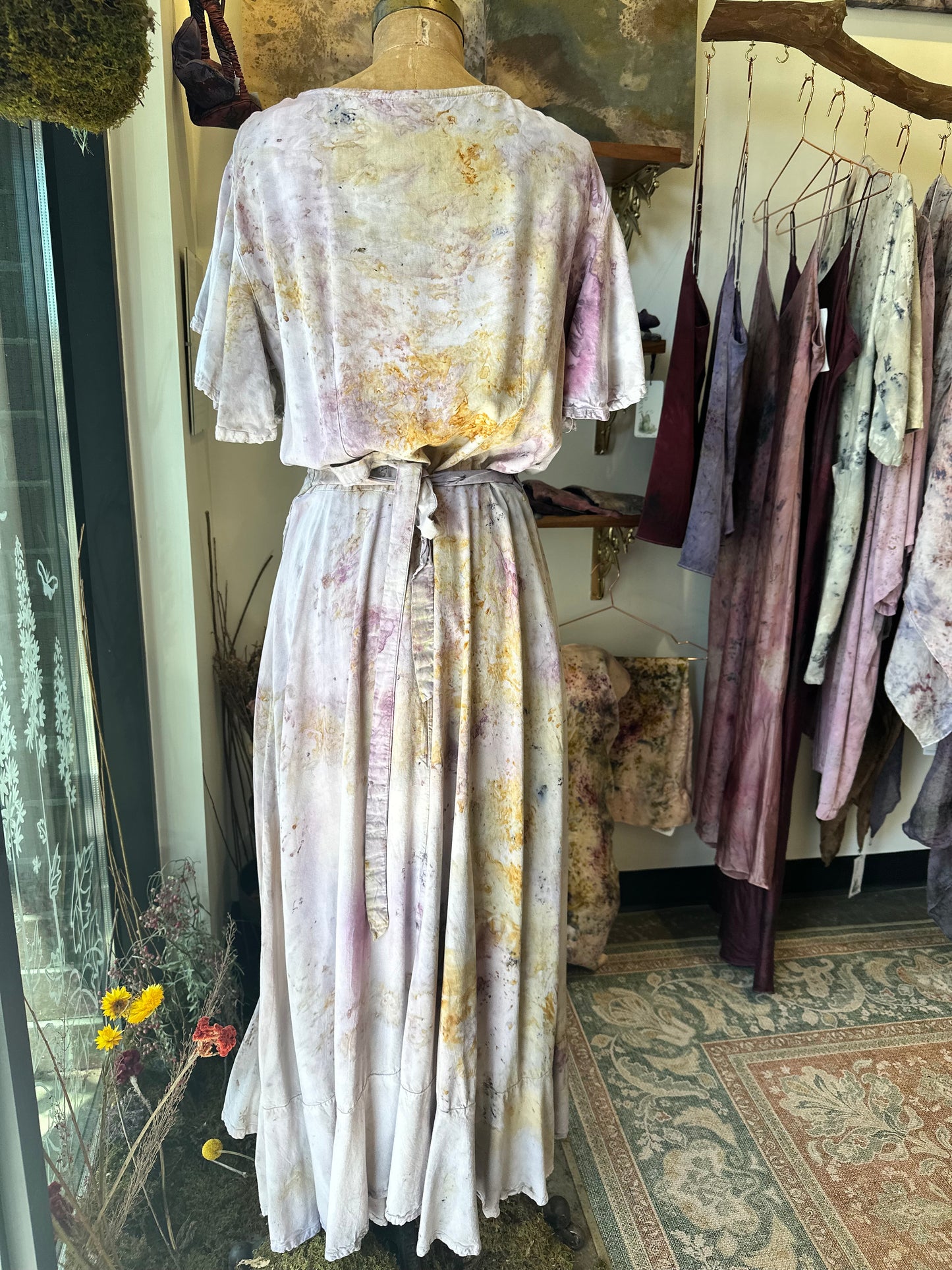 Wrap dress - space flower