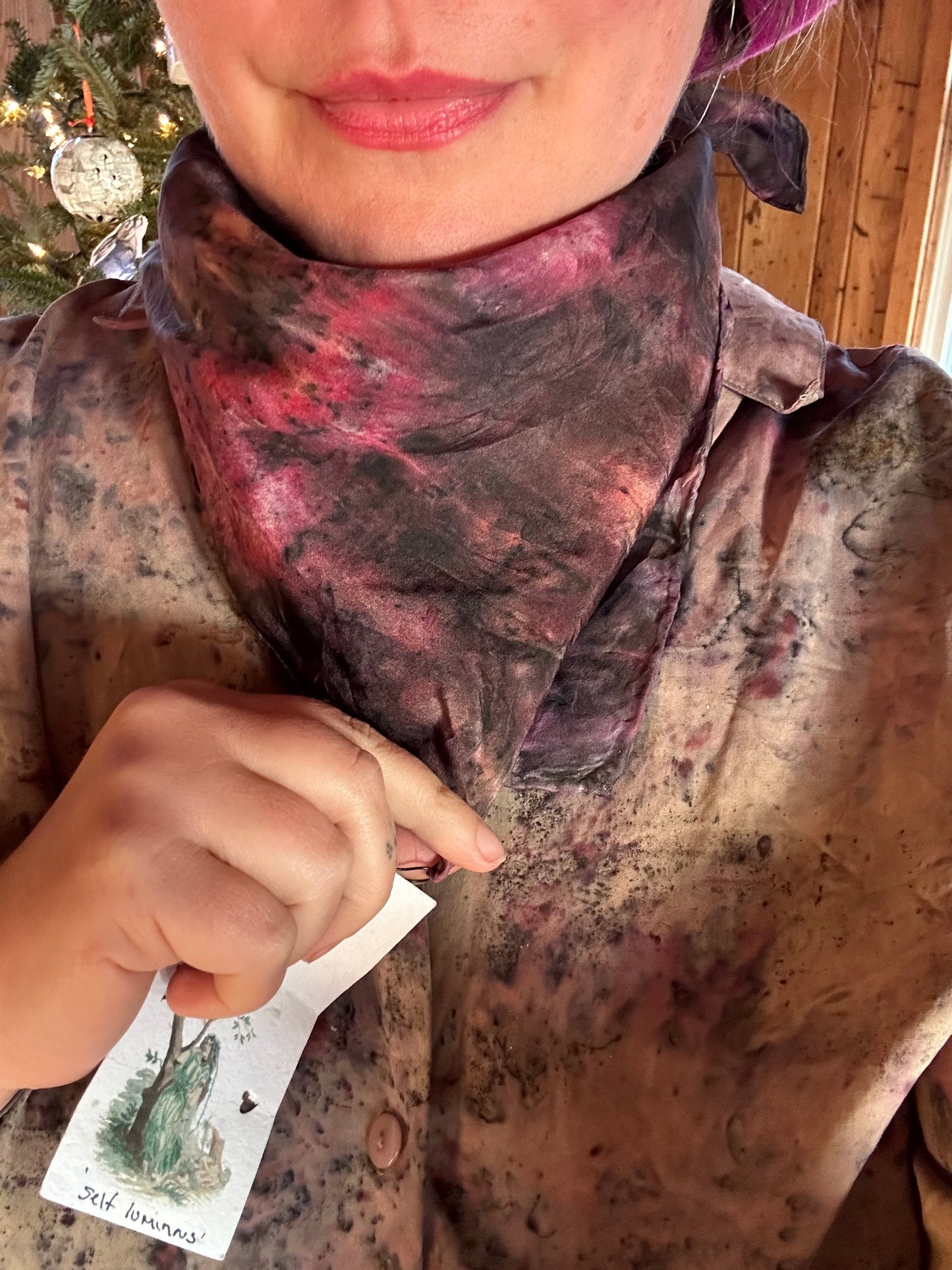 Silk bandana / altar cloth- self luminous