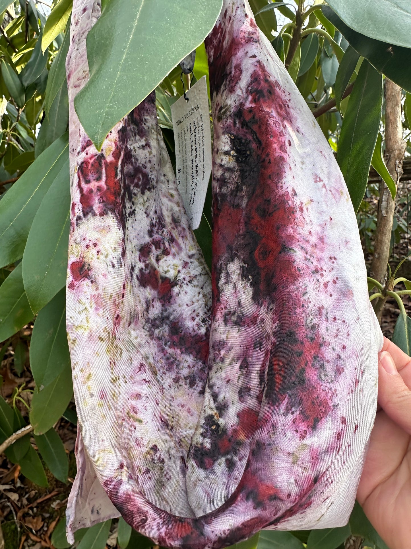 Silk large bandana/ altar cloth - Fire Creation