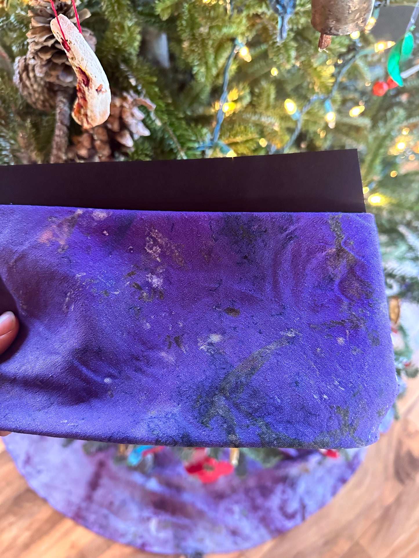 Plant mag raw silk bandana/altar cloth- mother night