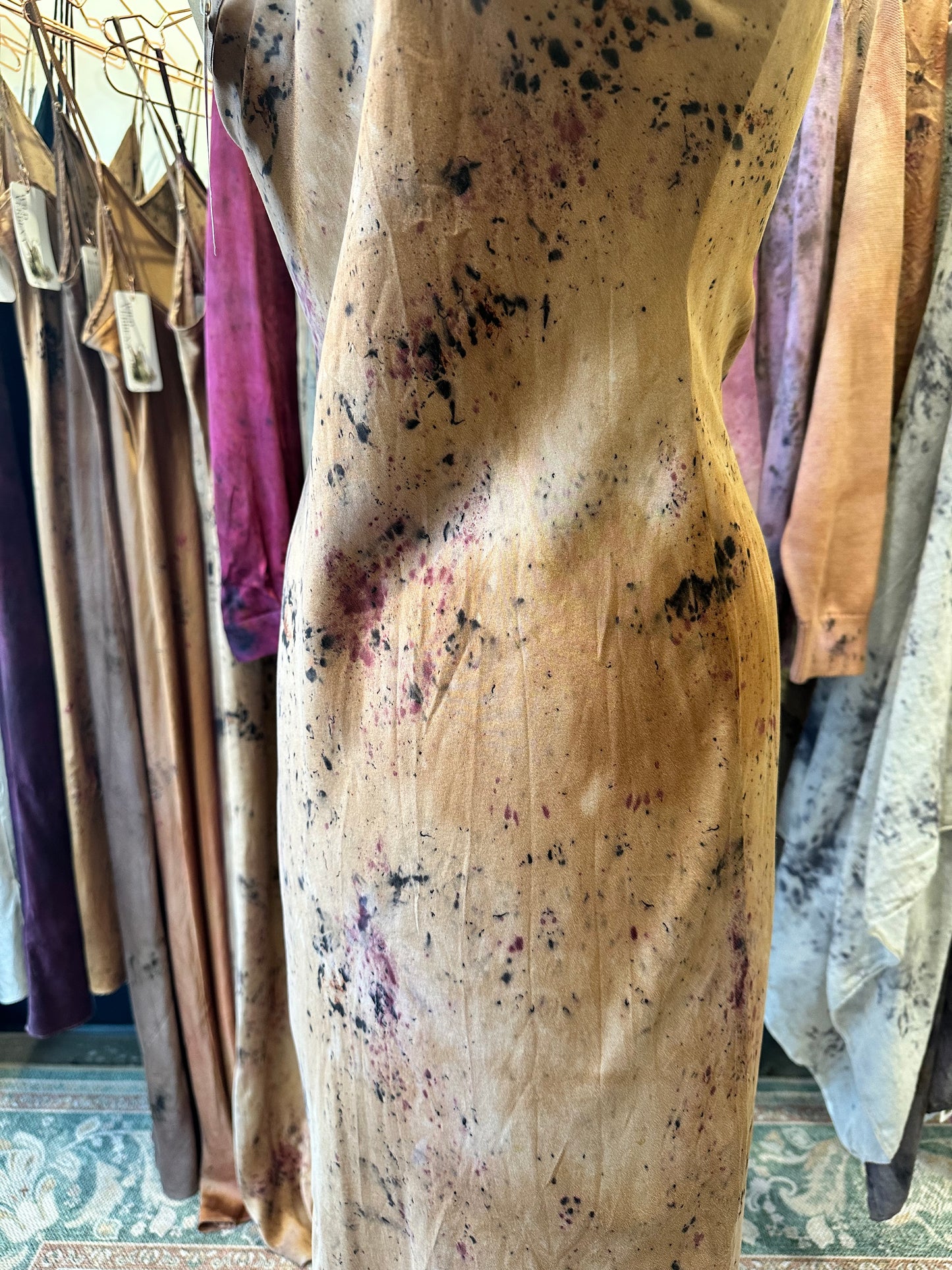 Silk slip dress - cosmic womb