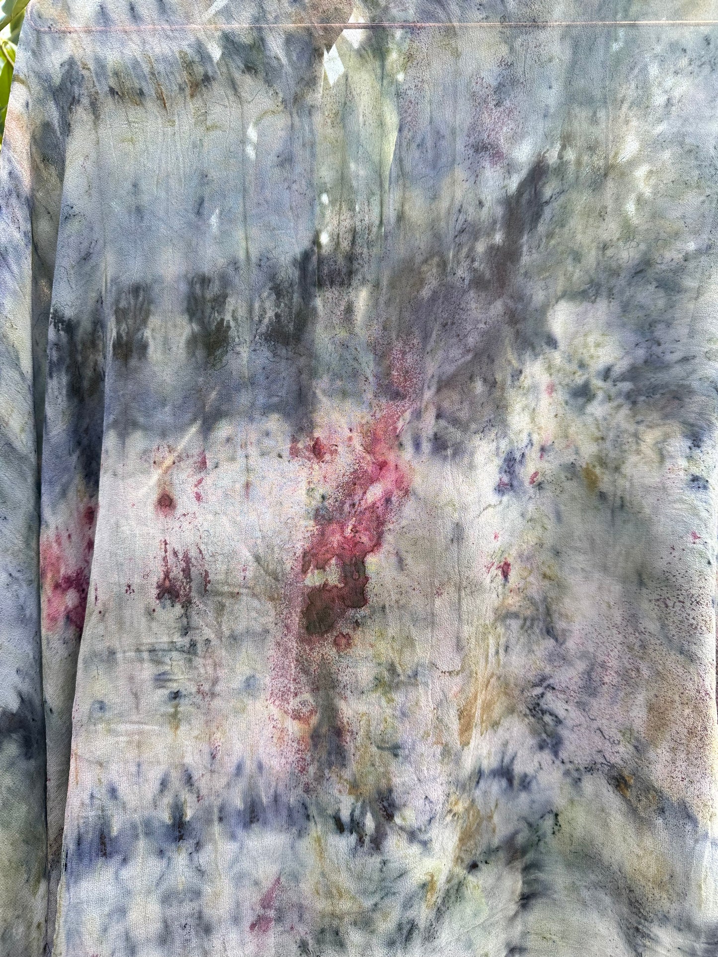 Silk chiffon sarong / shawl -bird song