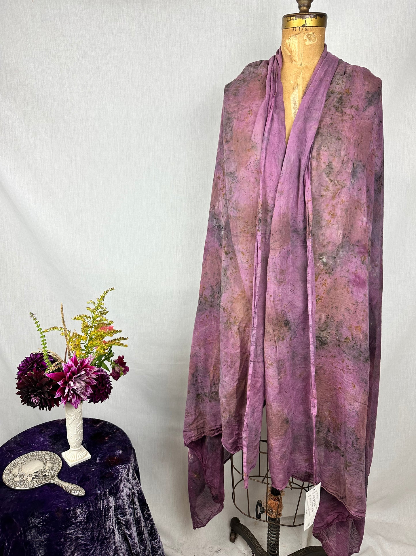 Organic cotton shawl XL - Bell through the night