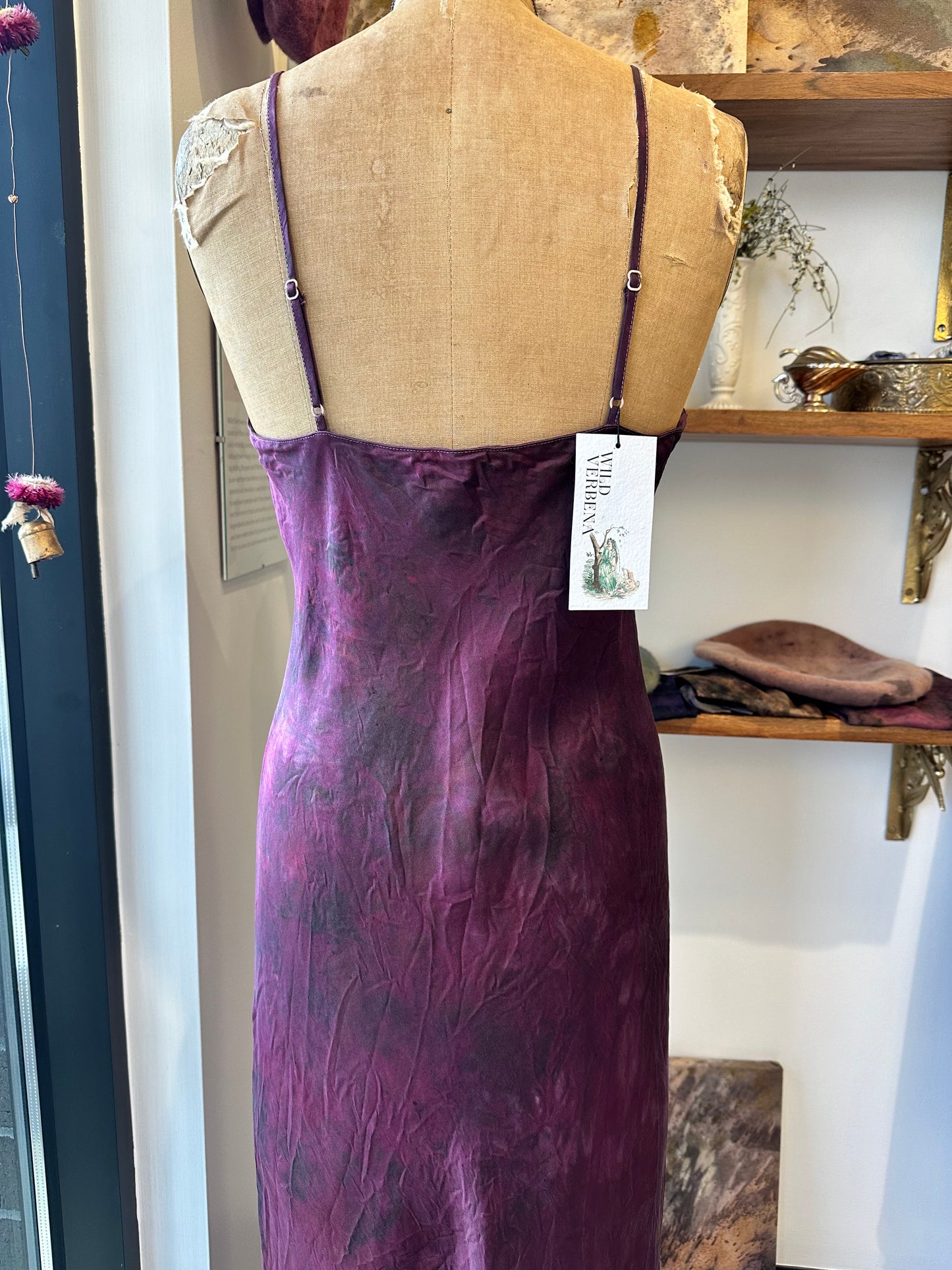 Silk slip dress maxi - hollyhock