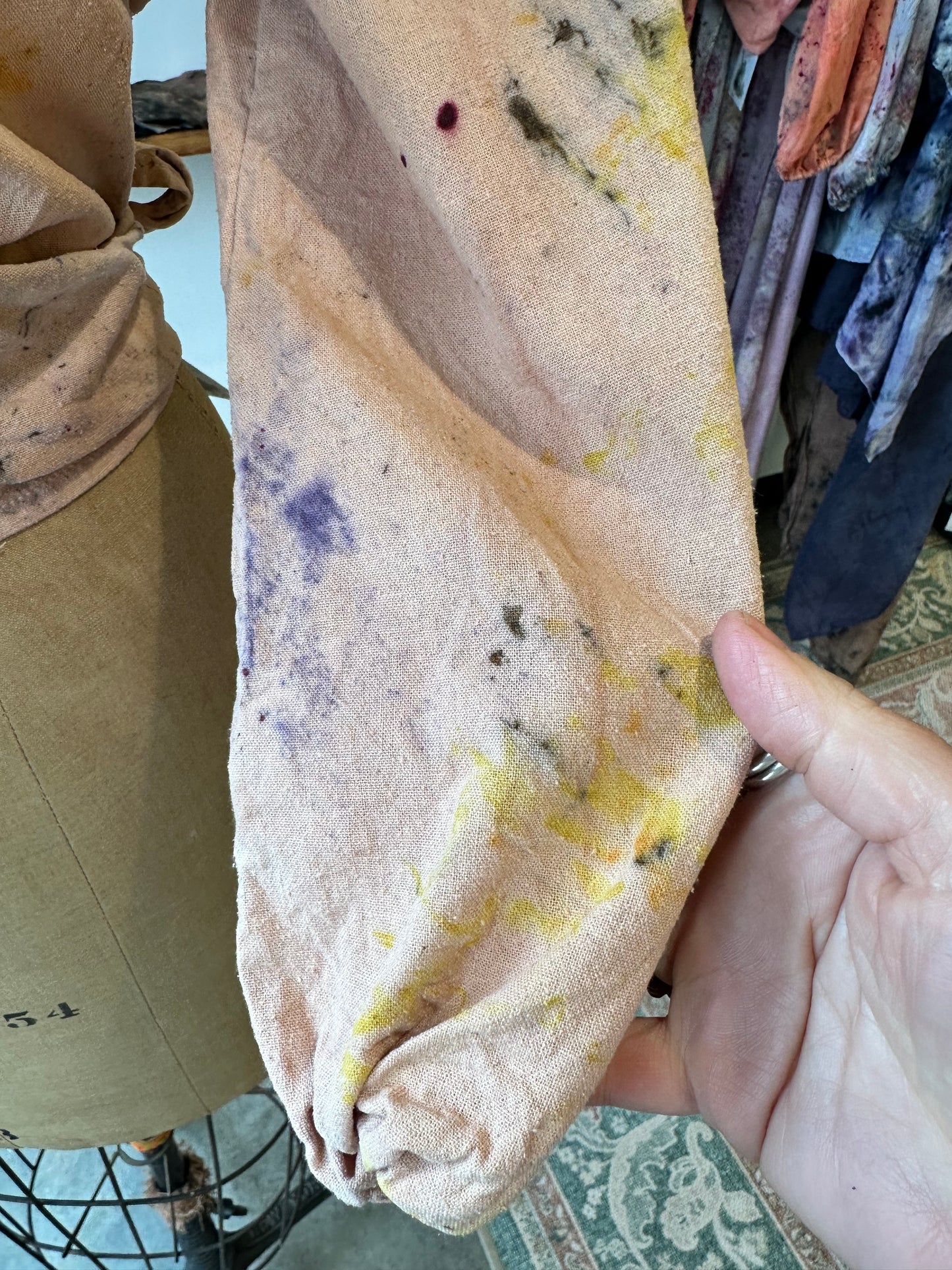 Raw silk wrap top - cosmic eye