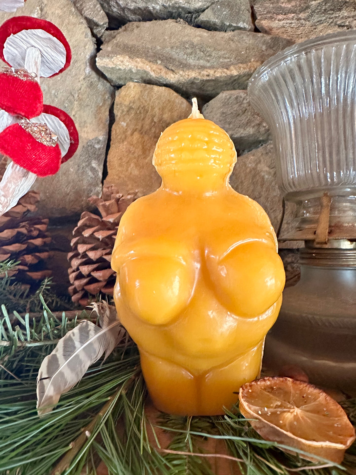 Fertility goddess altar candle