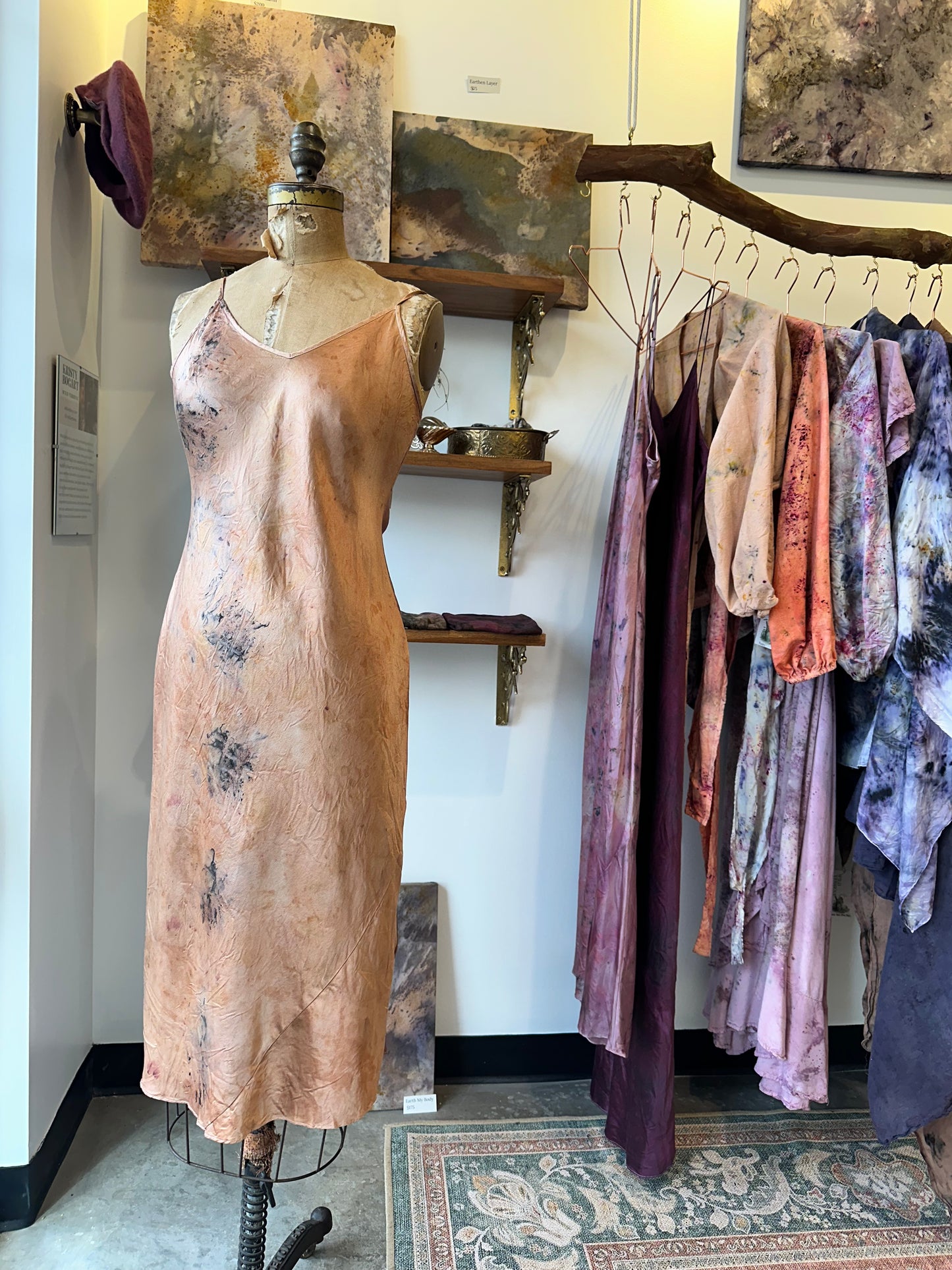 Silk slip dress - moonstone