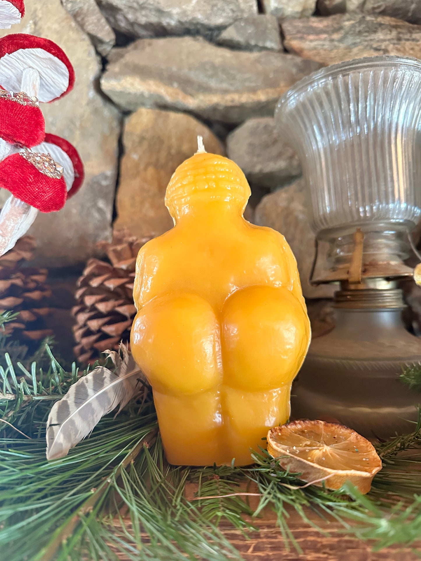 Fertility goddess altar candle