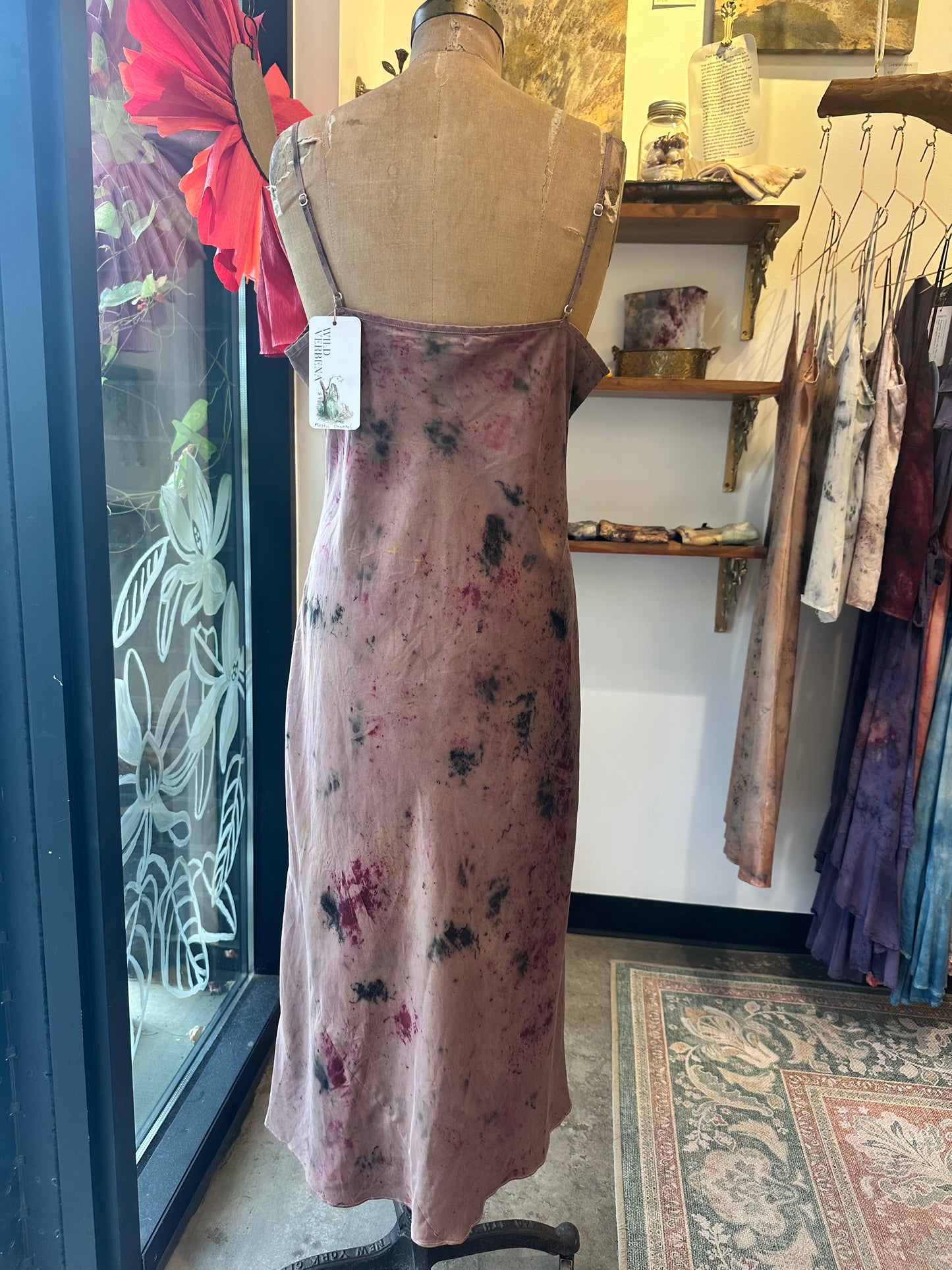 Silk slip dress - mystic channel