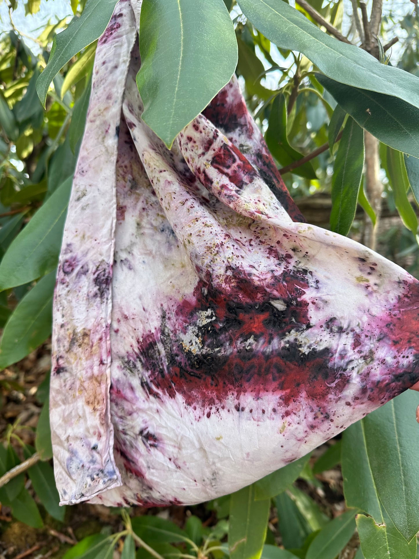 Silk large bandana/ altar cloth - Fire Creation