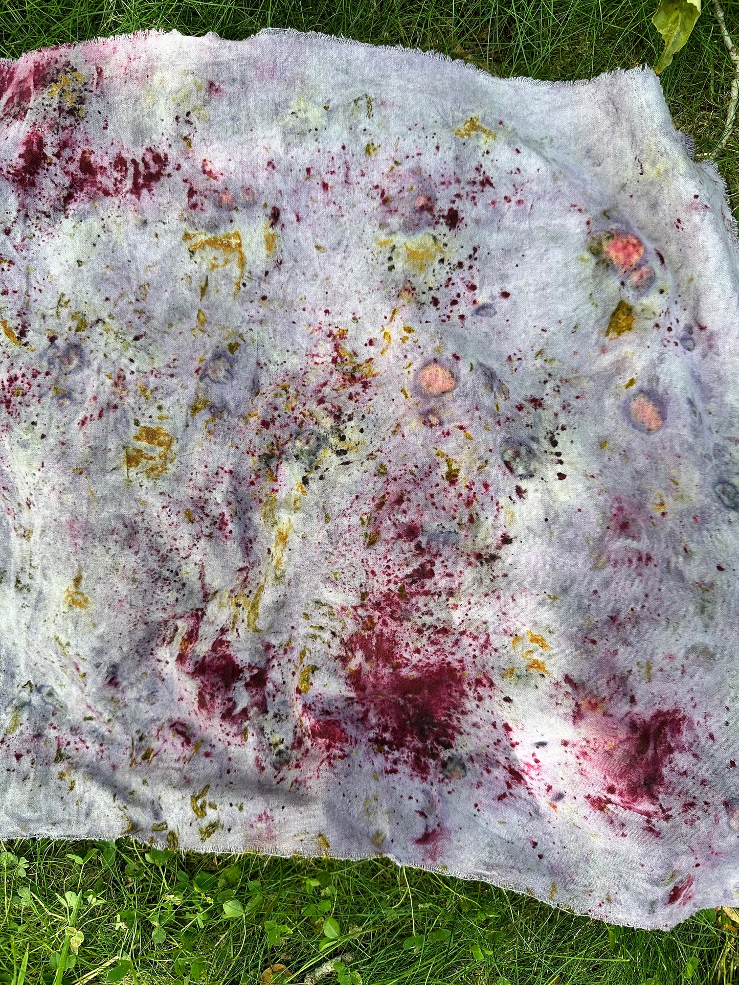 Raw silk bandana/ altar cloth - transported