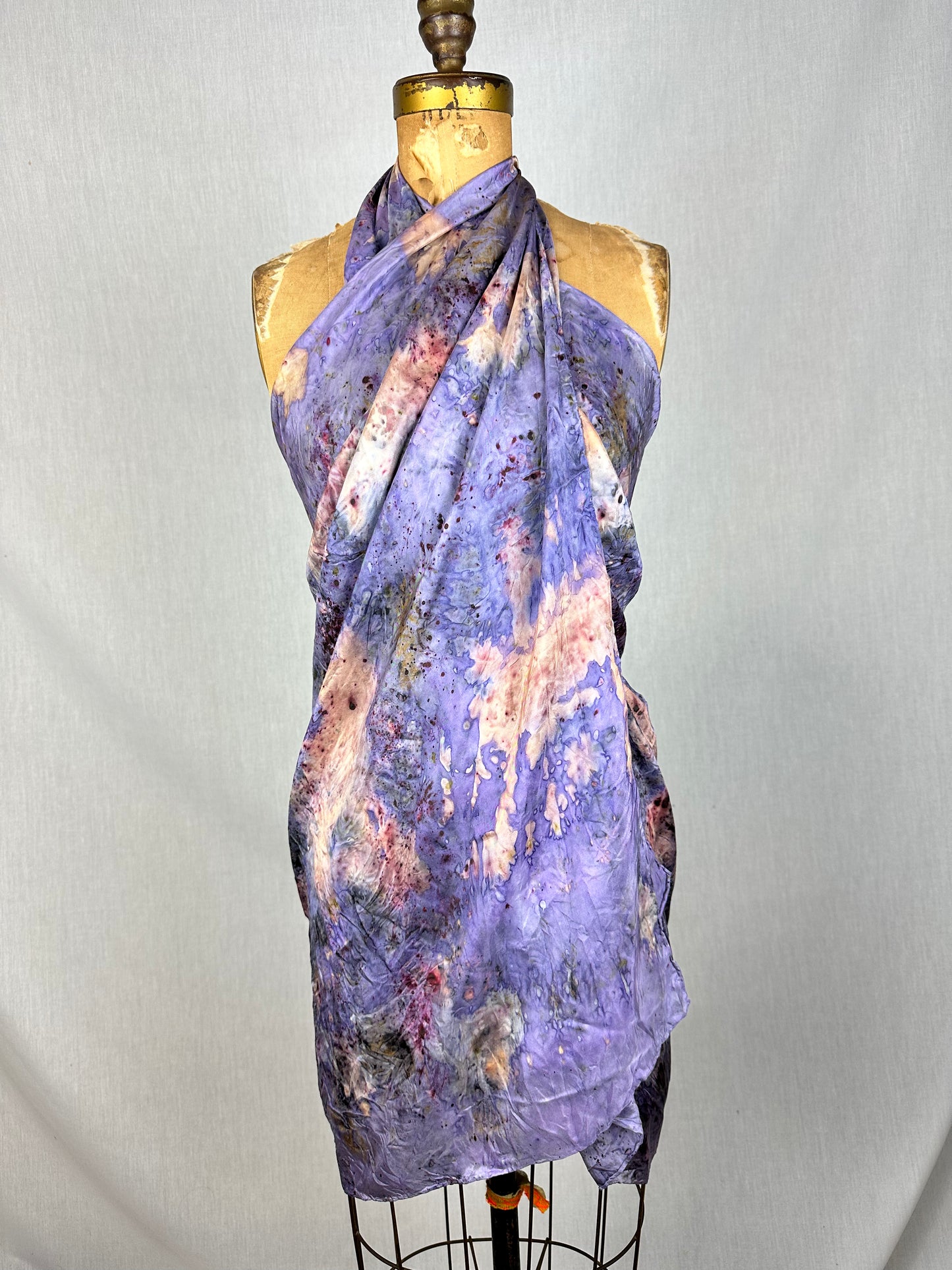 Silk sarong, shawl, beach cover- mermaid