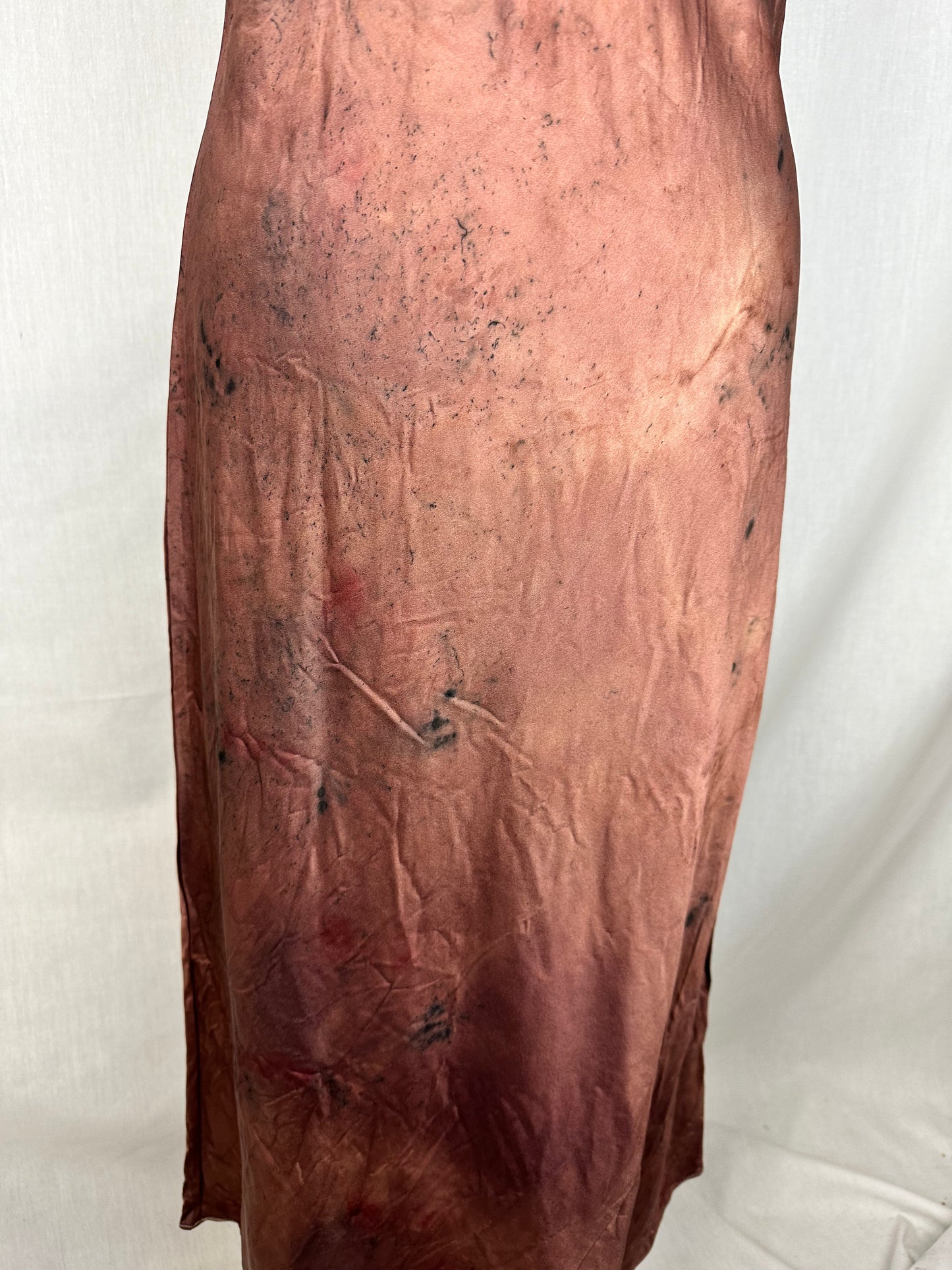 Silk bias cut dress - cacao