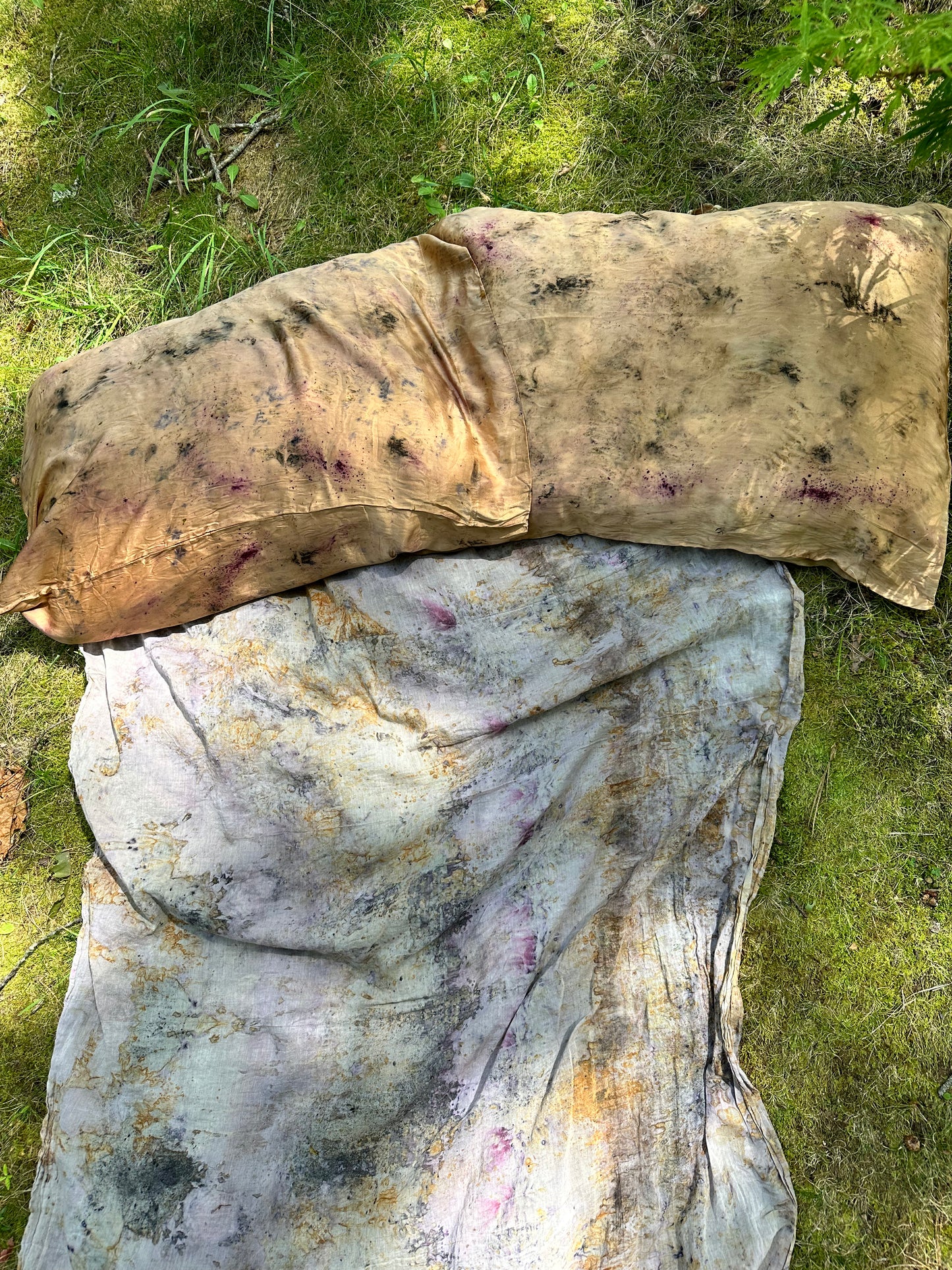 Silk pillowcase set - mushroom dreams