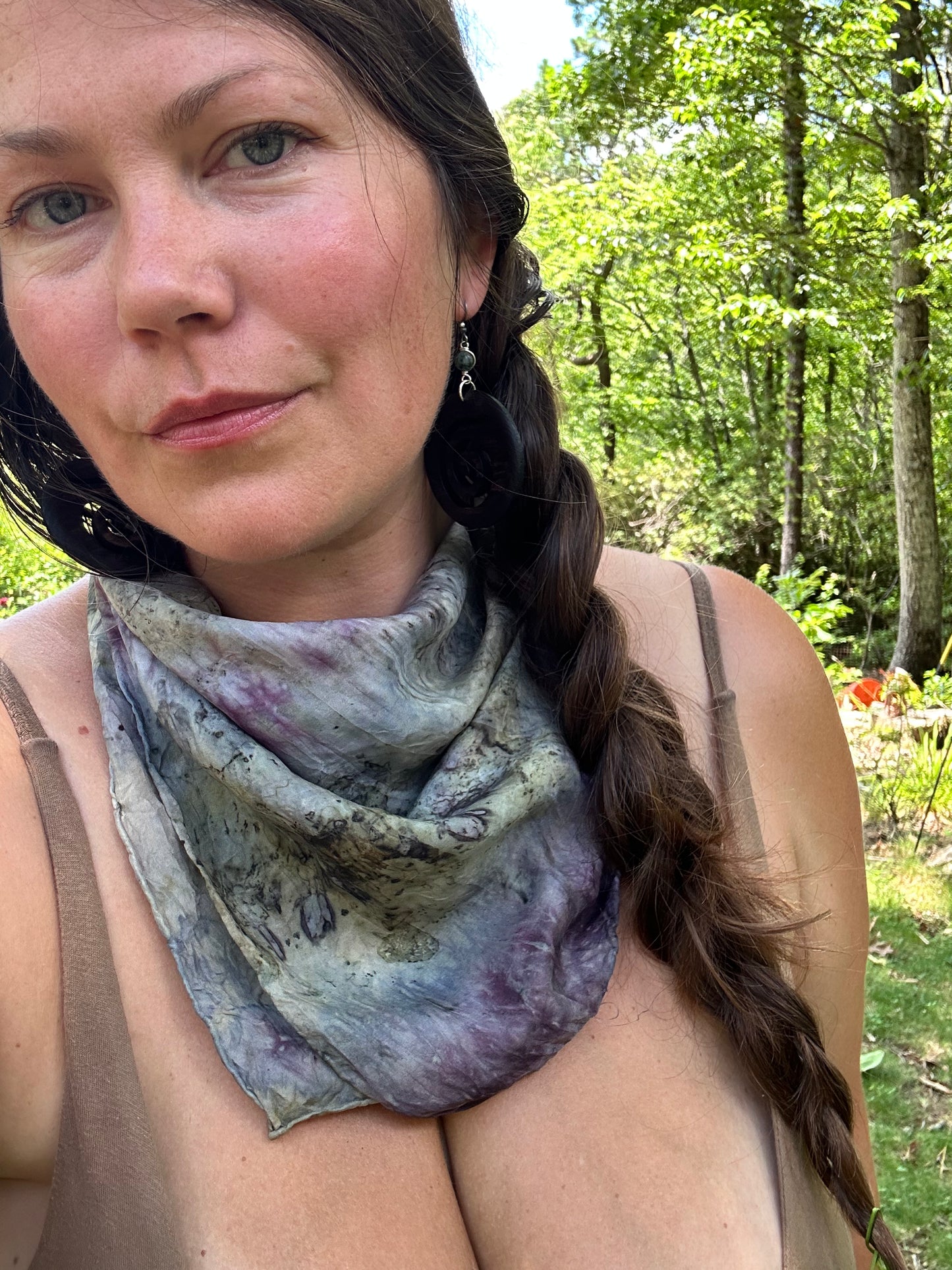 Silk bandana/ altar cloth- water goddess