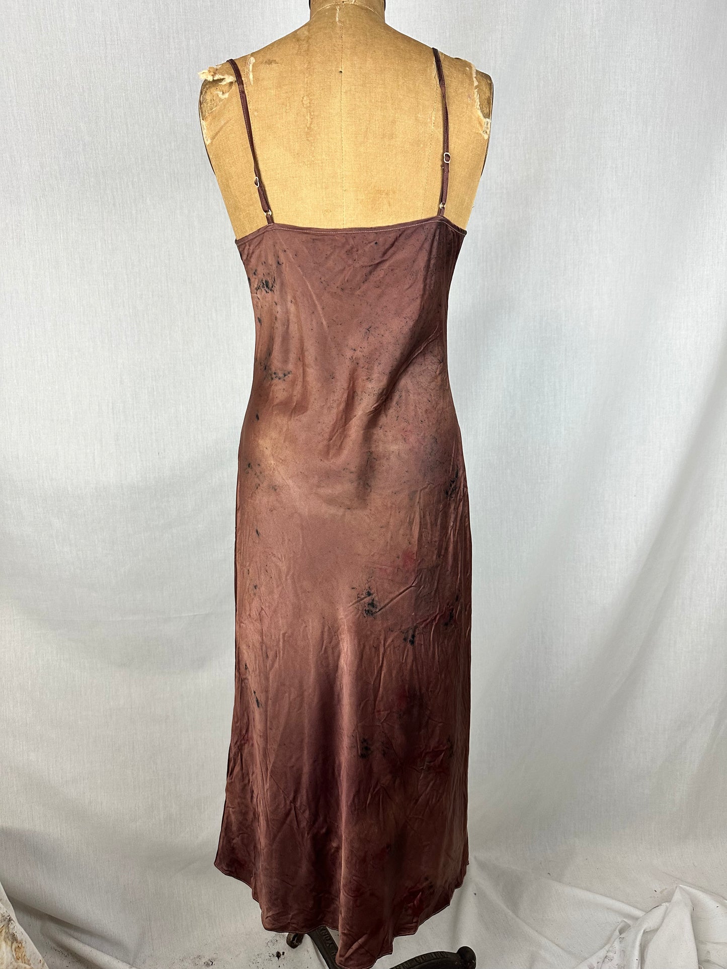 Silk bias cut dress - cacao