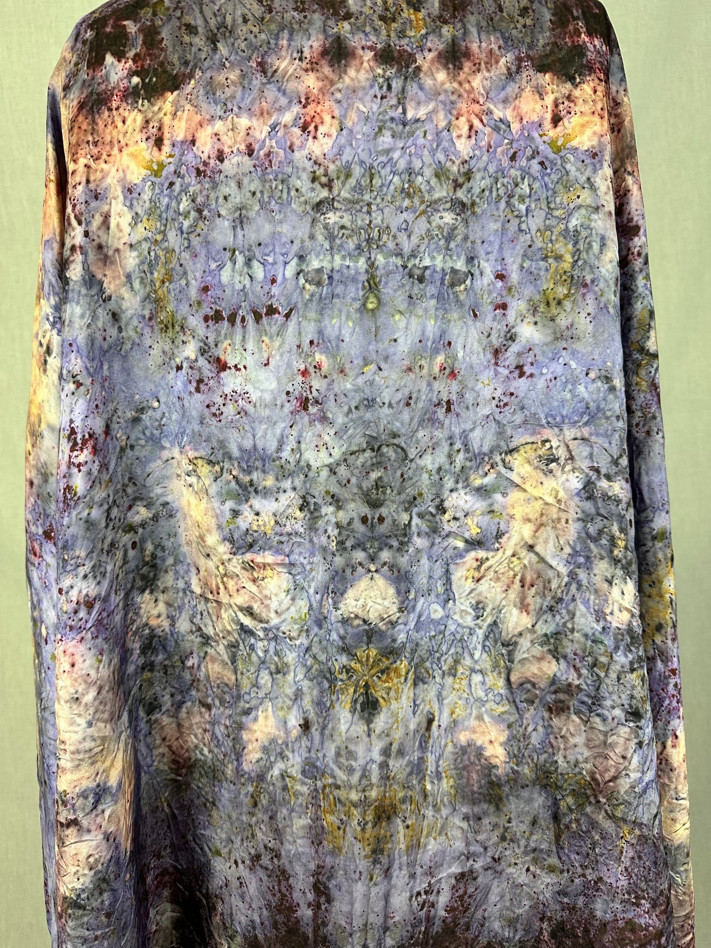 Silk sarong, shawl, beach cover- mermaid
